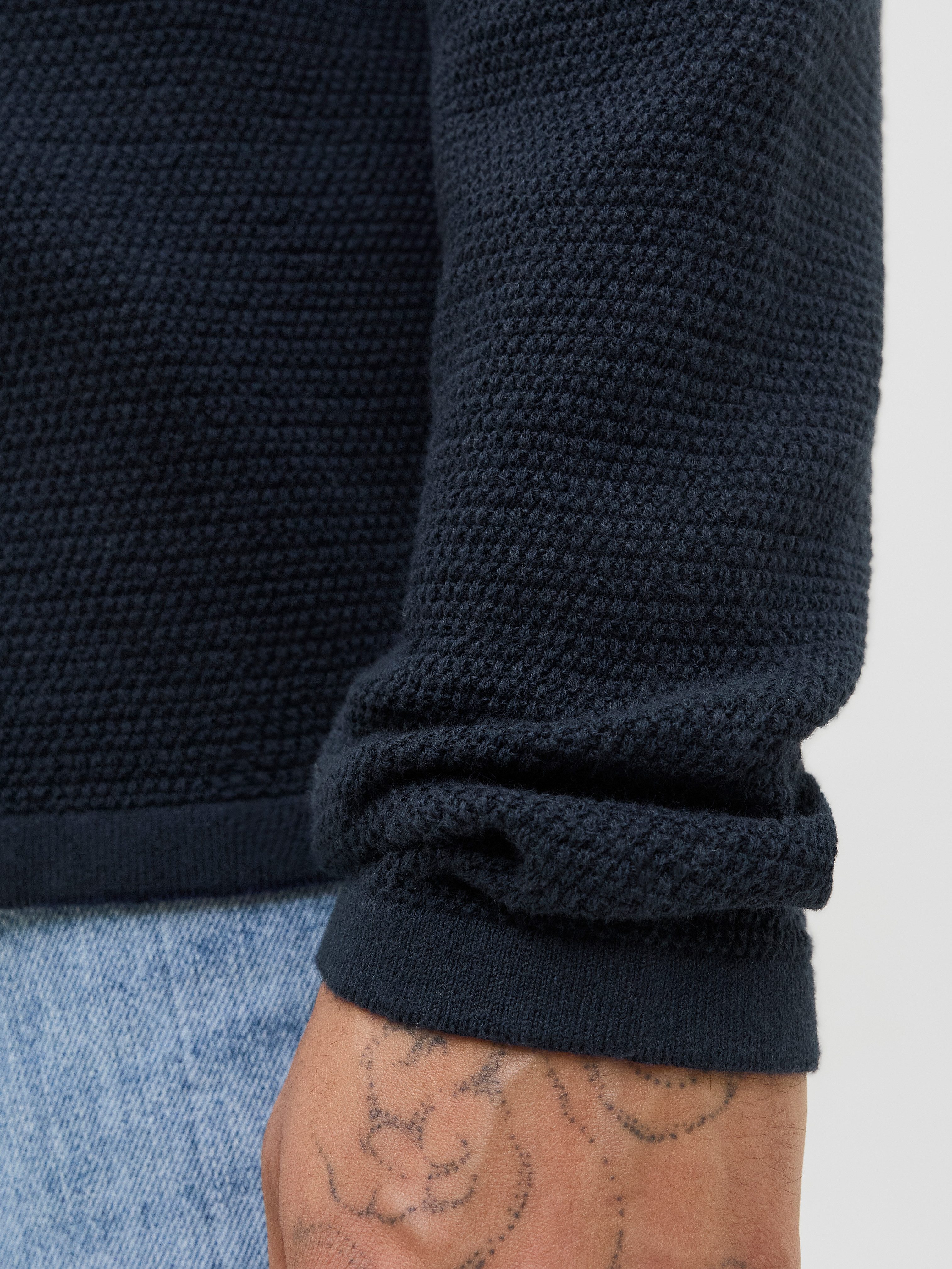 Jack & Jones Gebreide trui JJEGEORGE KNIT POLO LS SN