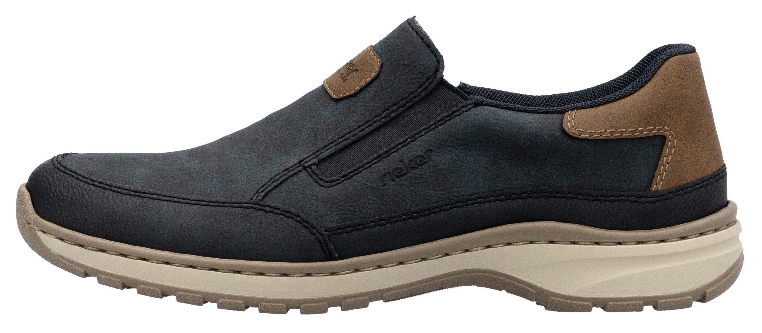Rieker Instappers , slip-on sneaker, vrijetijdsschoen, lage schoen met elastische band