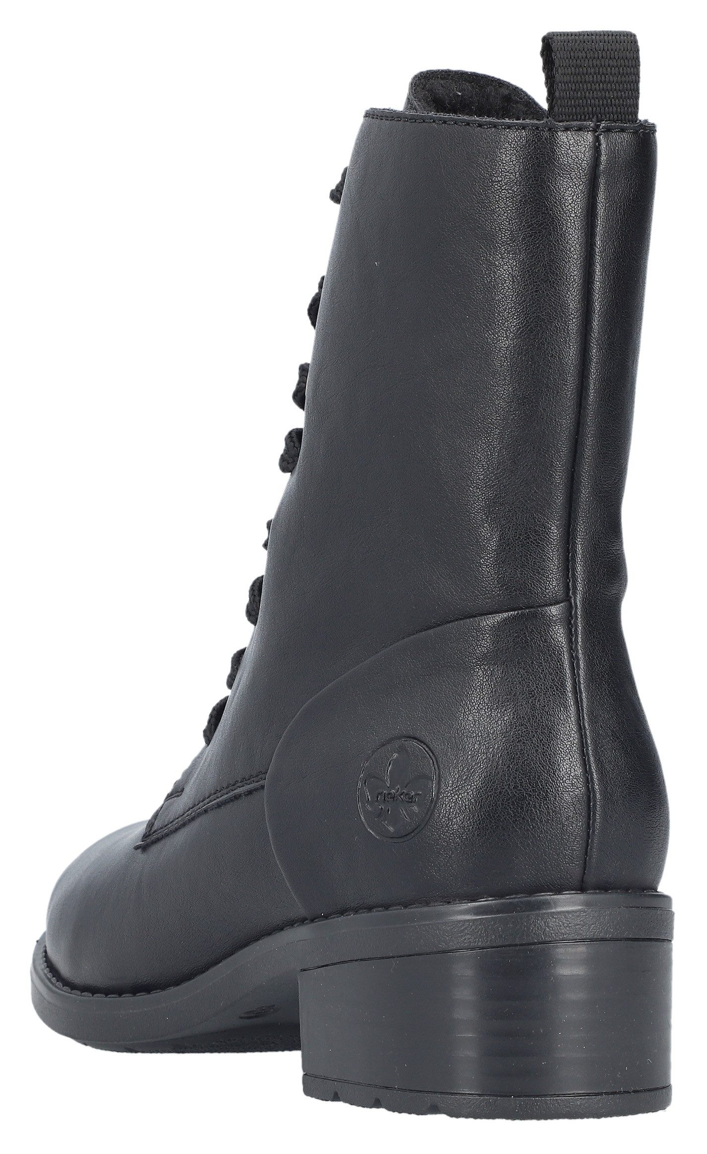 Rieker Winterlaarsjes Veterlaarsje, laarzen, blokhak, met sieroelementen