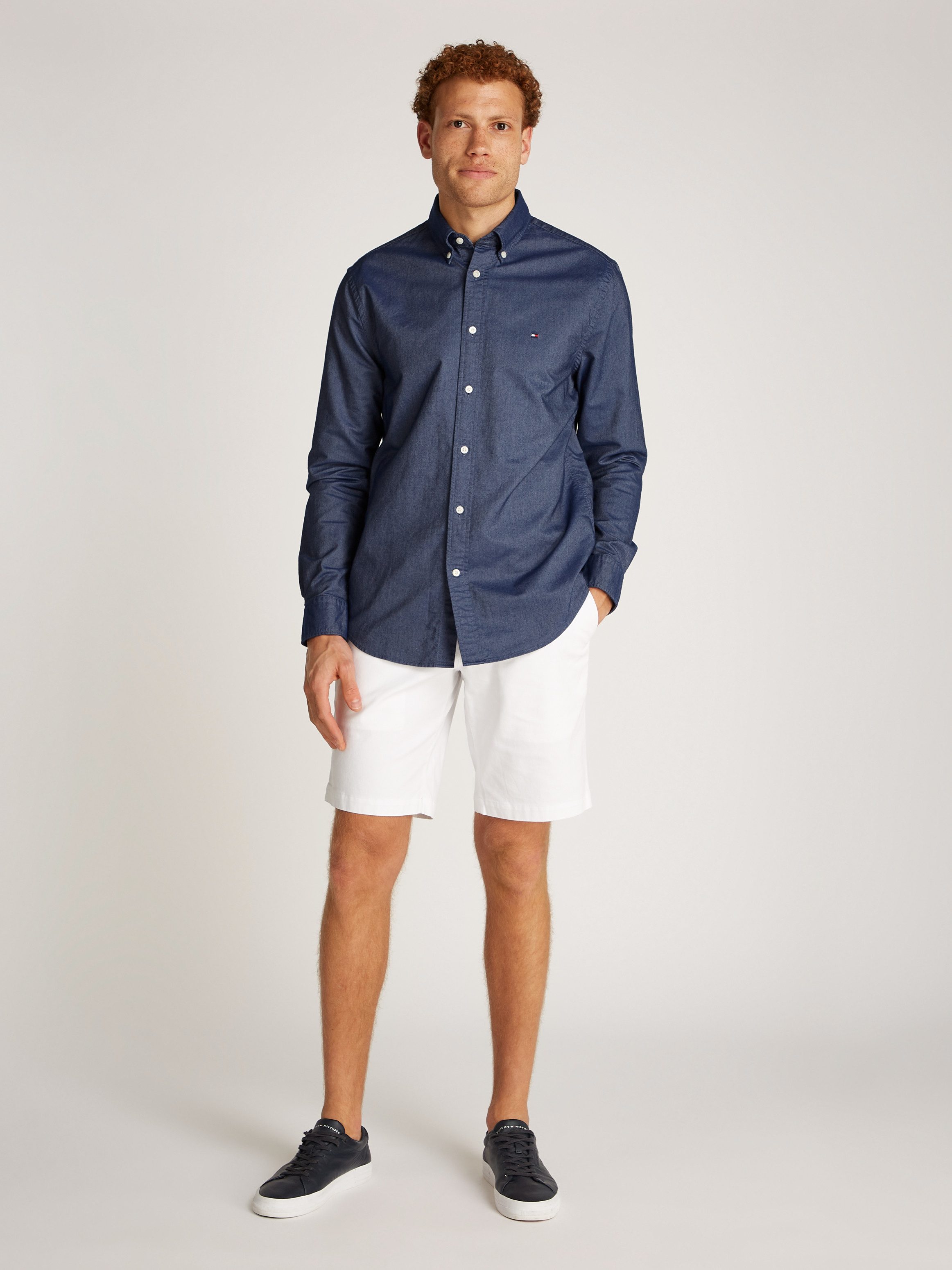 Tommy Hilfiger Overhemd met lange mouwen SOLID HERITAGE OXFORD RF SHIRT