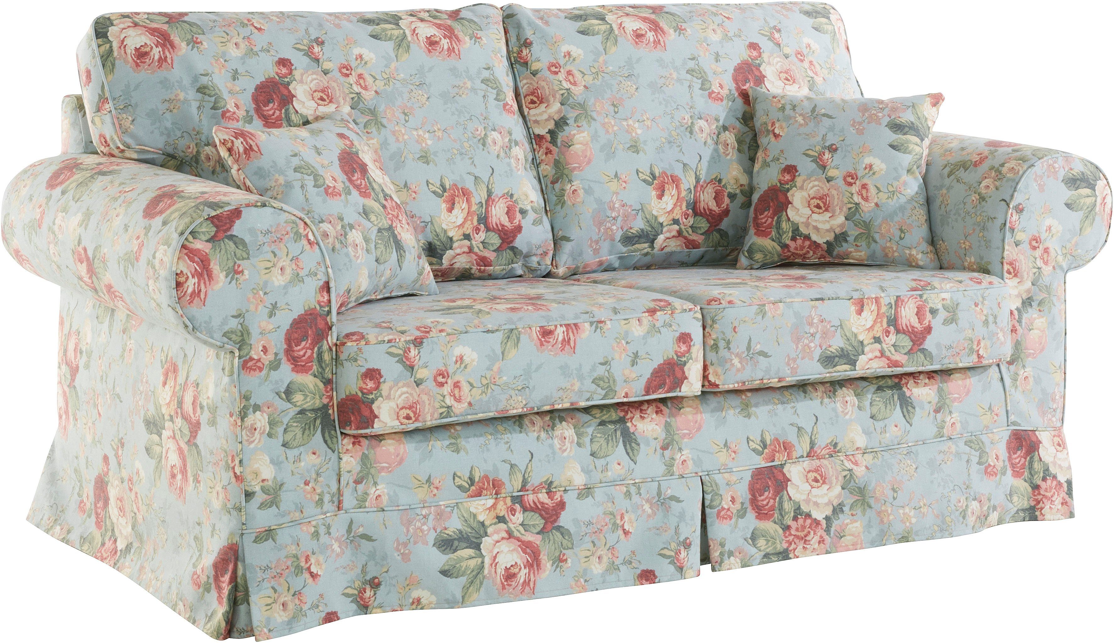 Home affaire 2-zitsbank Shadmoor Hoezen-look, in uni of met bloemenprint