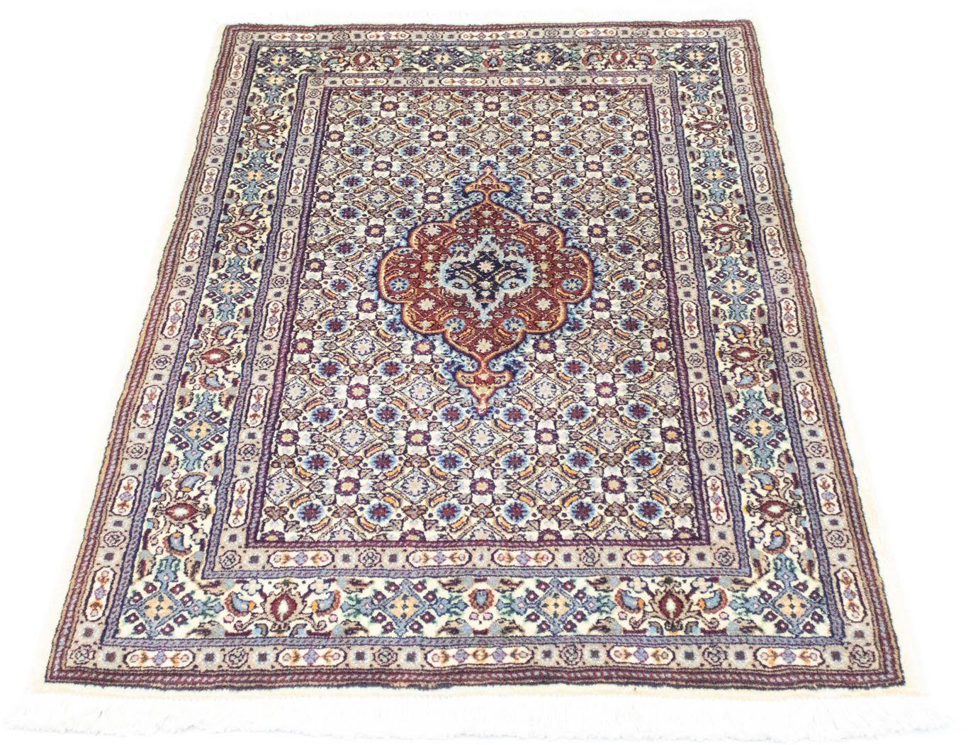 morgenland Vloerkleed Moud vloerkleed met de hand geknoopt blauw