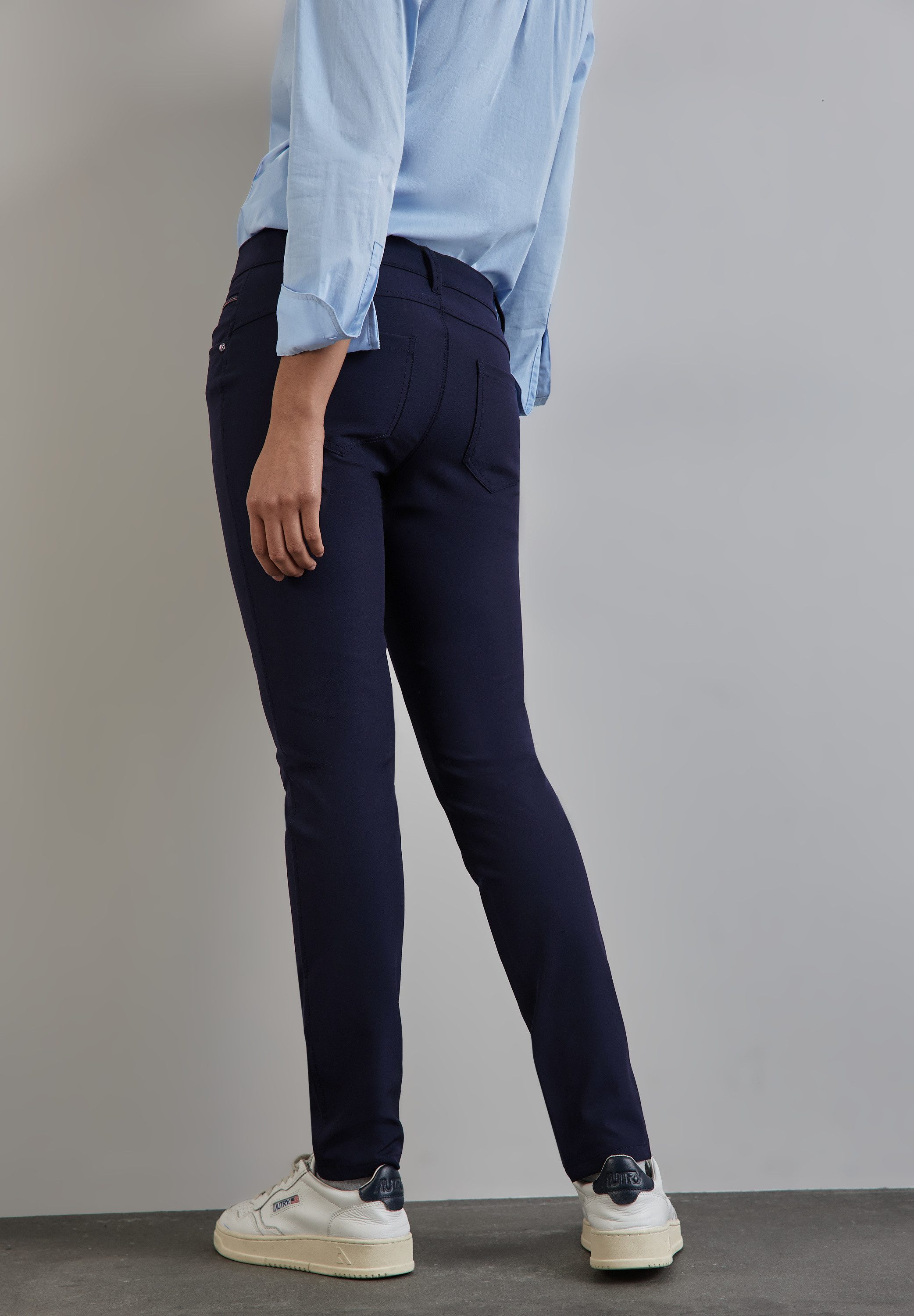 STREET ONE Stoffen broek Style York met ritsdetails