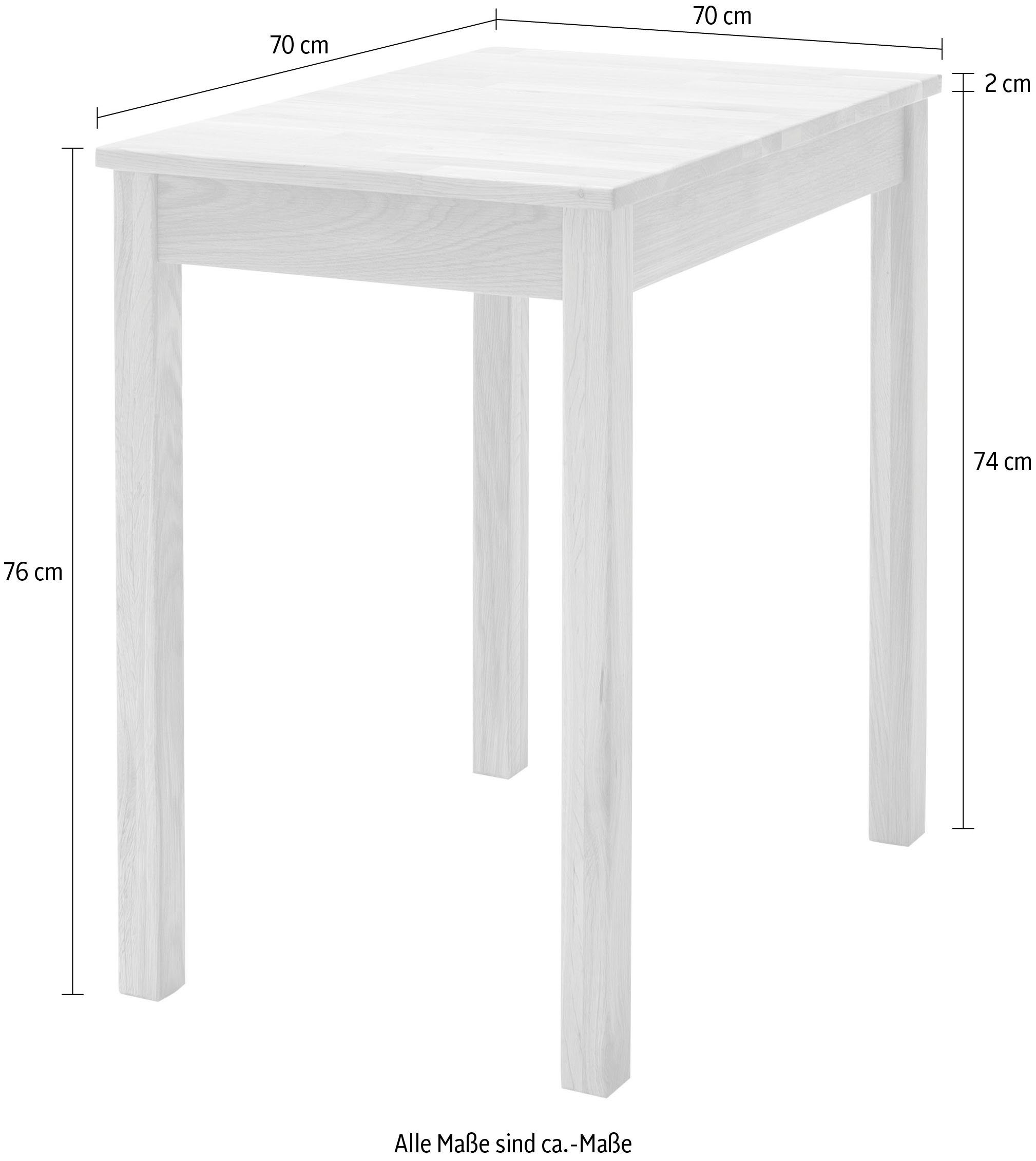 MCA living Eettafel Alfons, TOPSELLER! Massief houten tafel in geolied wildeiken, belastbaar tot 50 kg