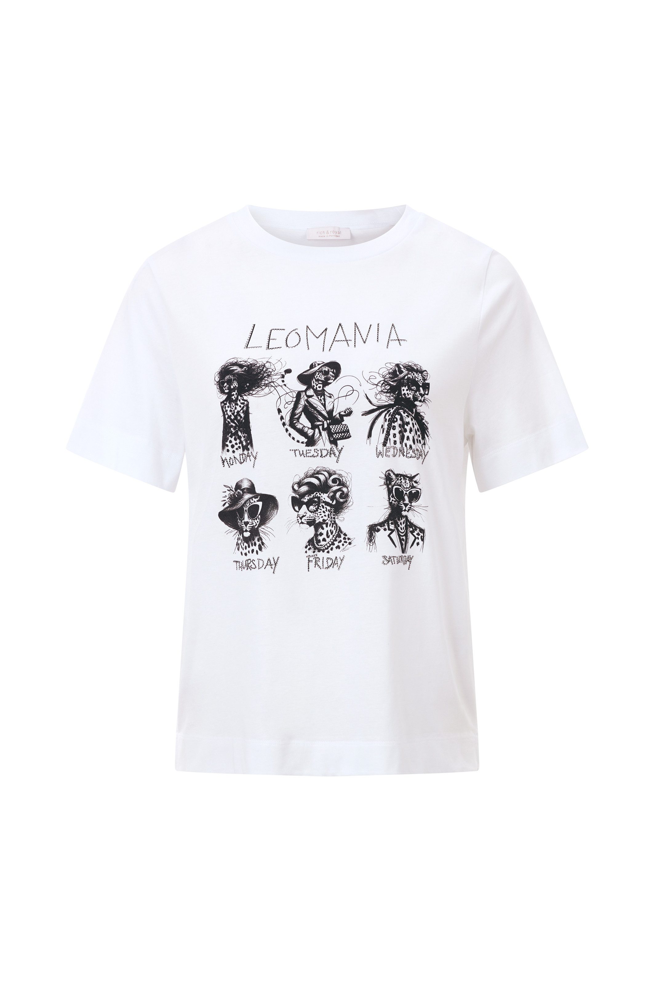 Rich & Royal Shirt met korte mouwen Print "Leomania"
