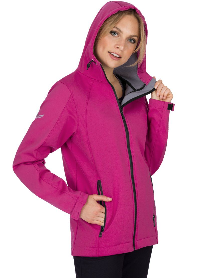 Trigema Softshell-jack TRIGEMA getailleerd Softshell-jack met capuchon (1 stuk)