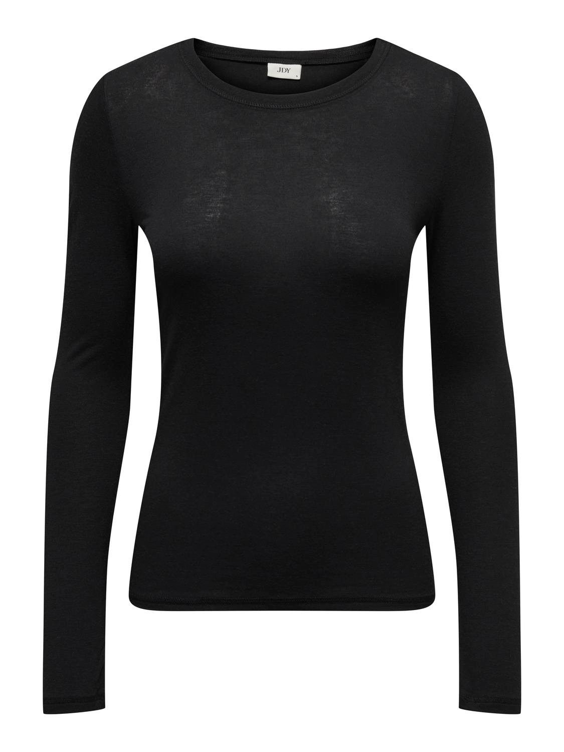 JDY Shirt met lange mouwen JDYSUMA WOOLBLEND L/S ONECK TOP JRS NOOS