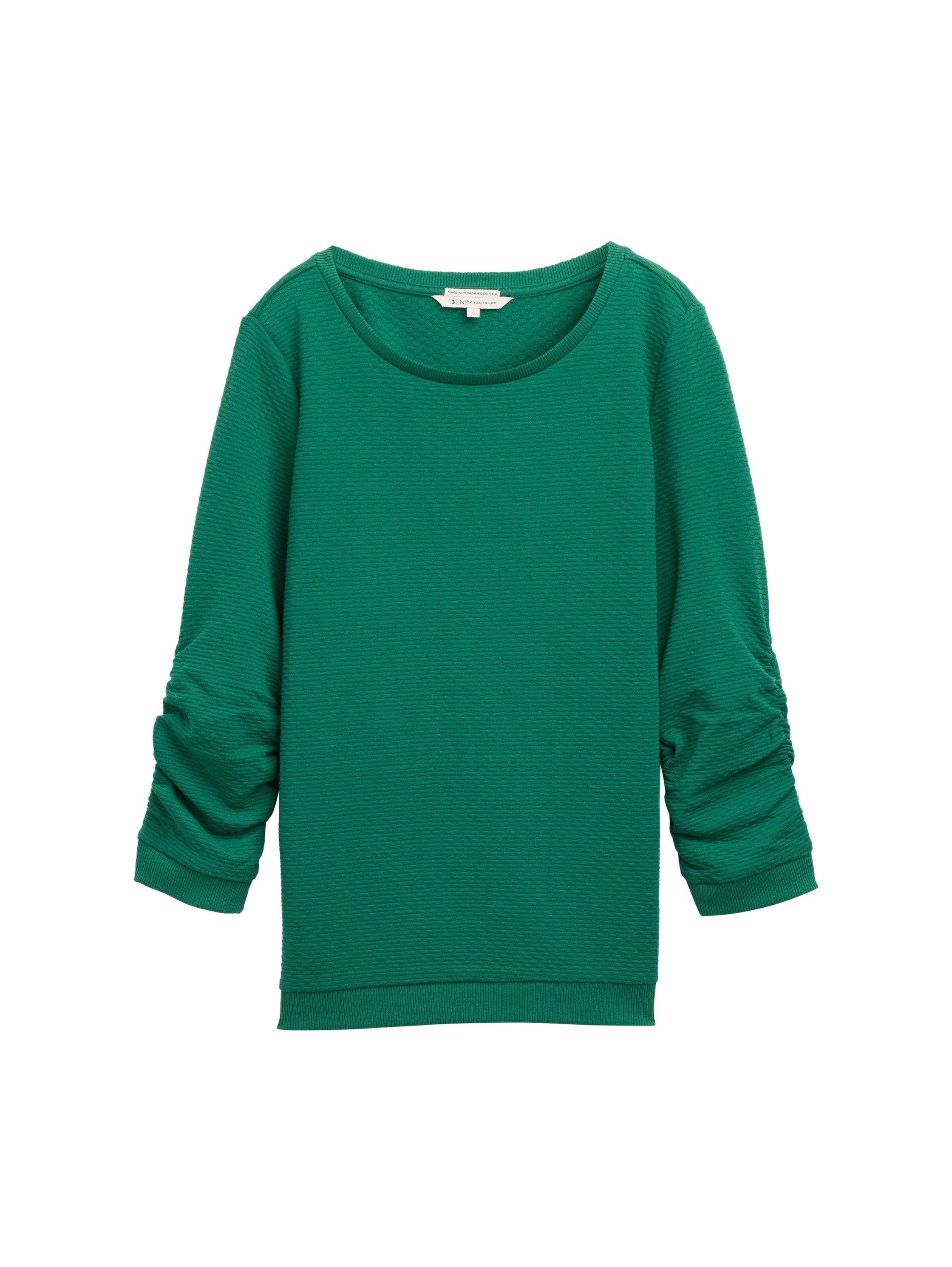 Tom Tailor Denim Sweatshirt met heel bijzonder oppervlak van het materiaal