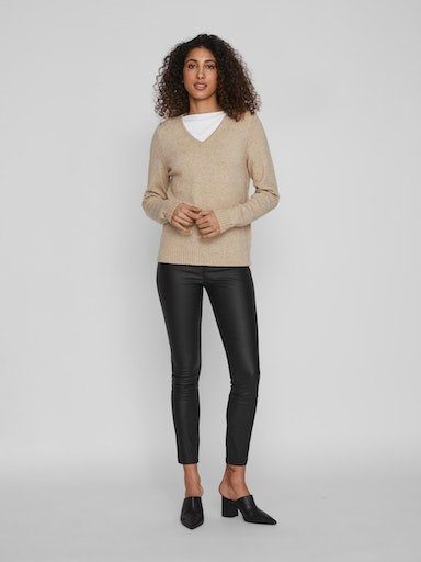 Vila Trui met V-hals VIRIL V-NECK L S KNIT TOP NOOS