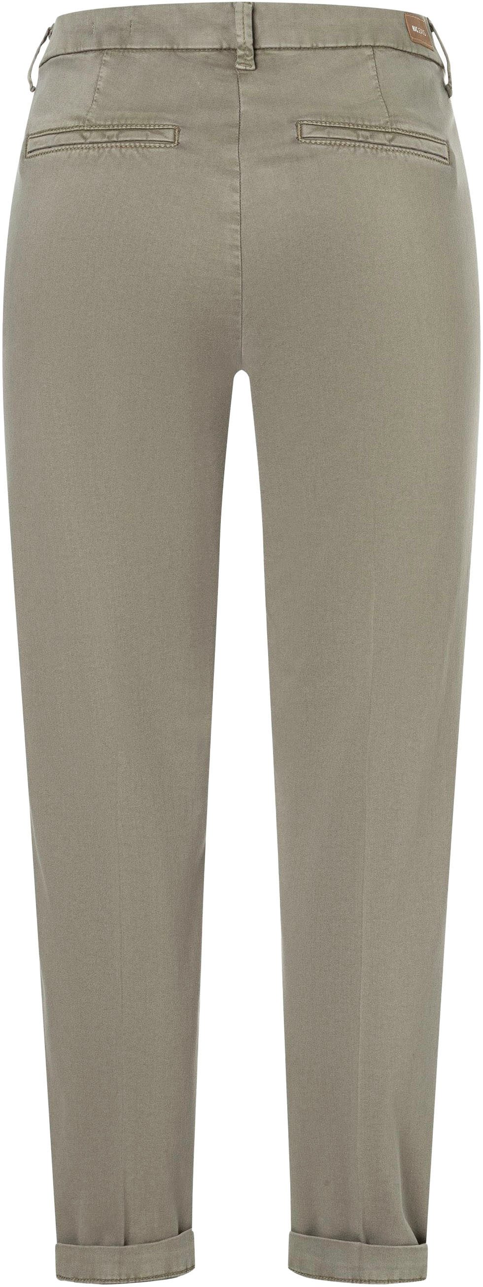 MAC Chino turn up met subtiele glans, elegant en sportief tegelijk