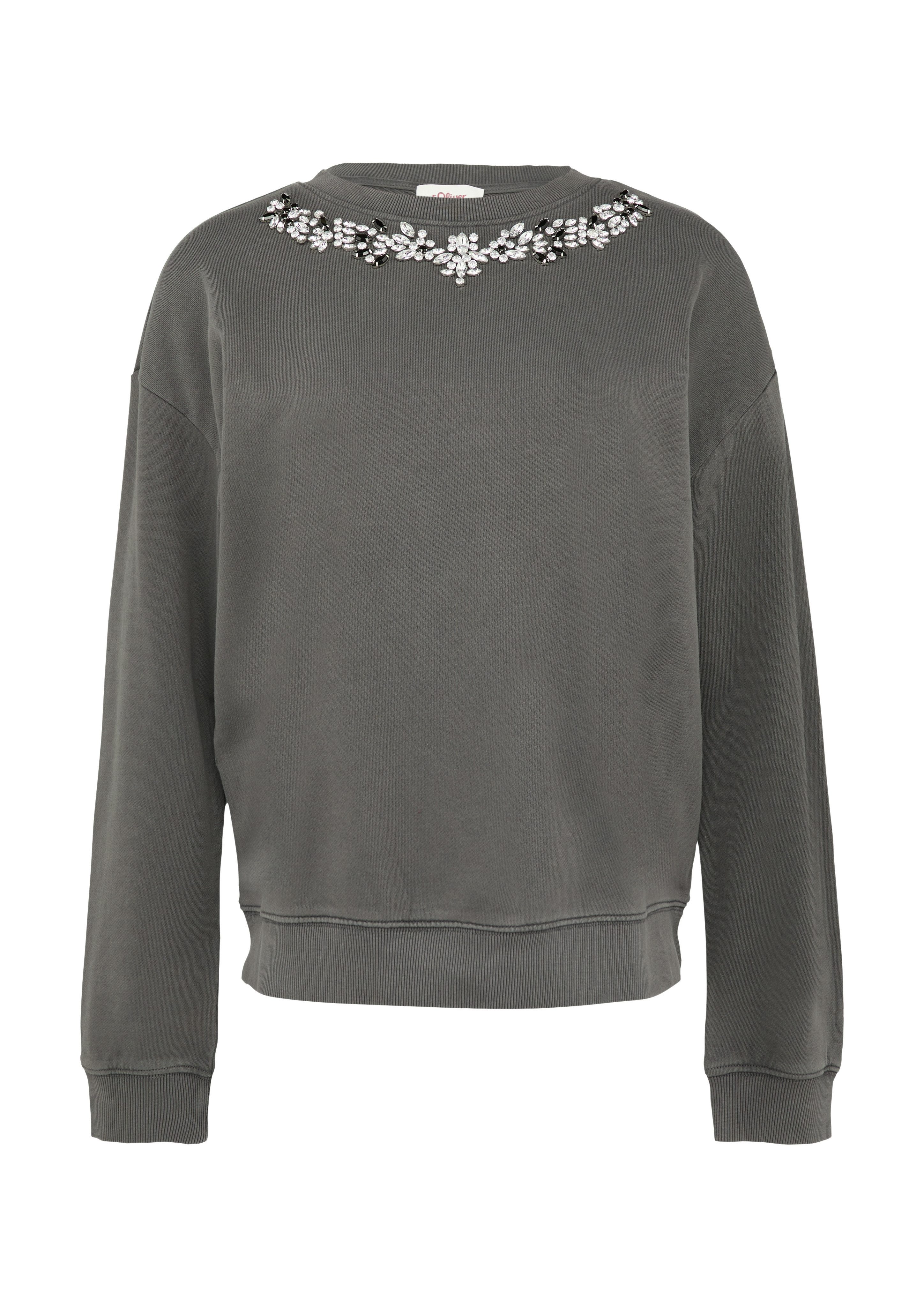 s.Oliver Sweatshirt met decoratieve stenen