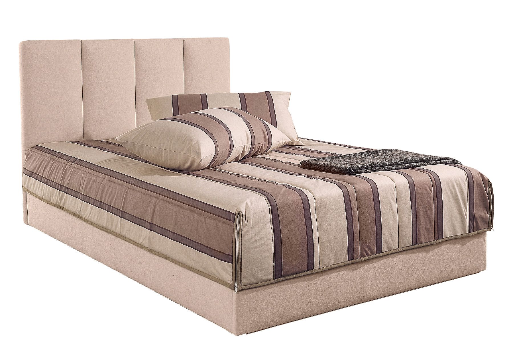 Westfalia Polsterbetten Gestoffeerd bed met bedkist bedden maat 130 cm x 210 cm x 34 cm beige