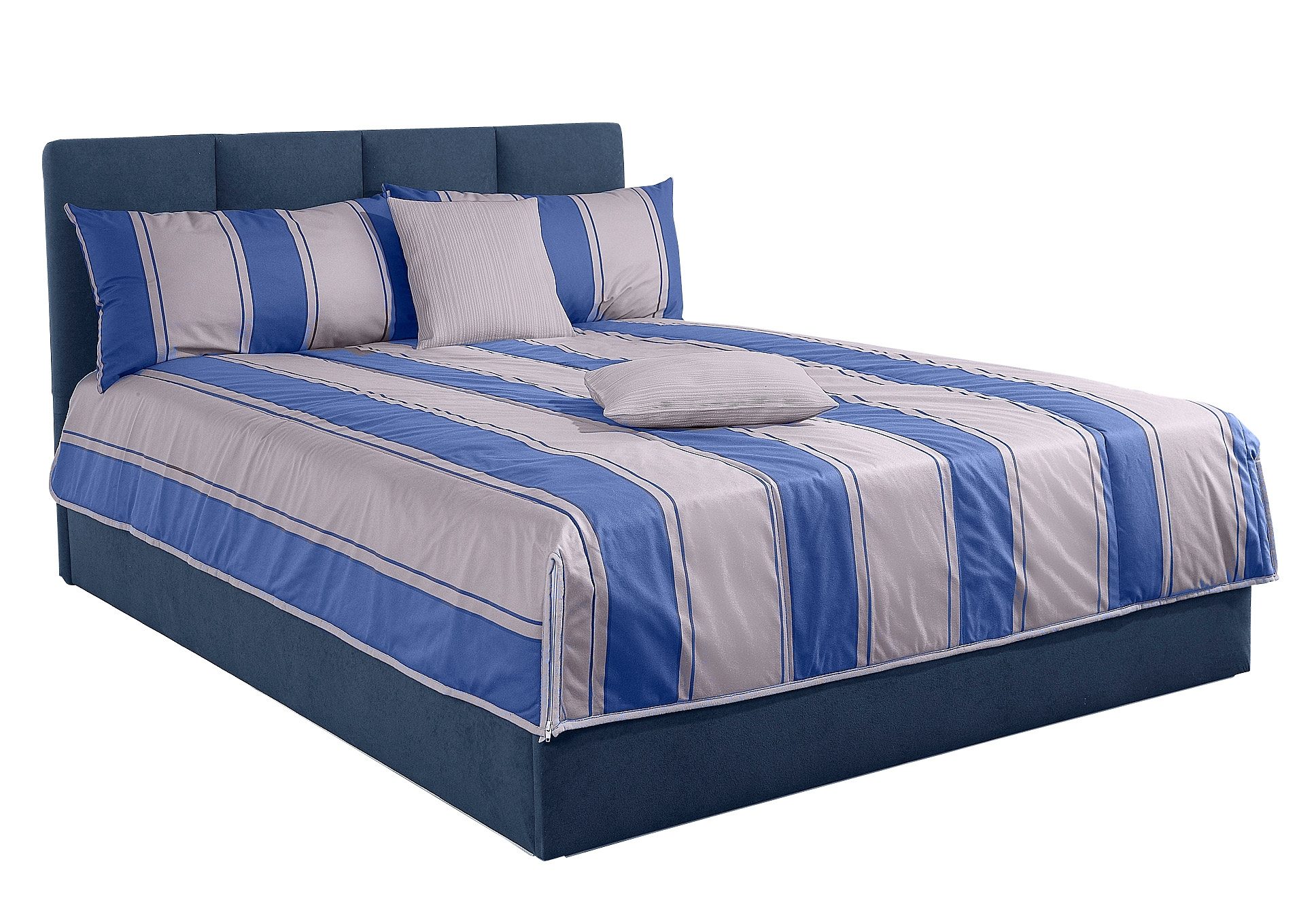 Westfalia Polsterbetten Gestoffeerd bed met bedkist bedden maat 130 cm x 210 cm x 42 cm blauw