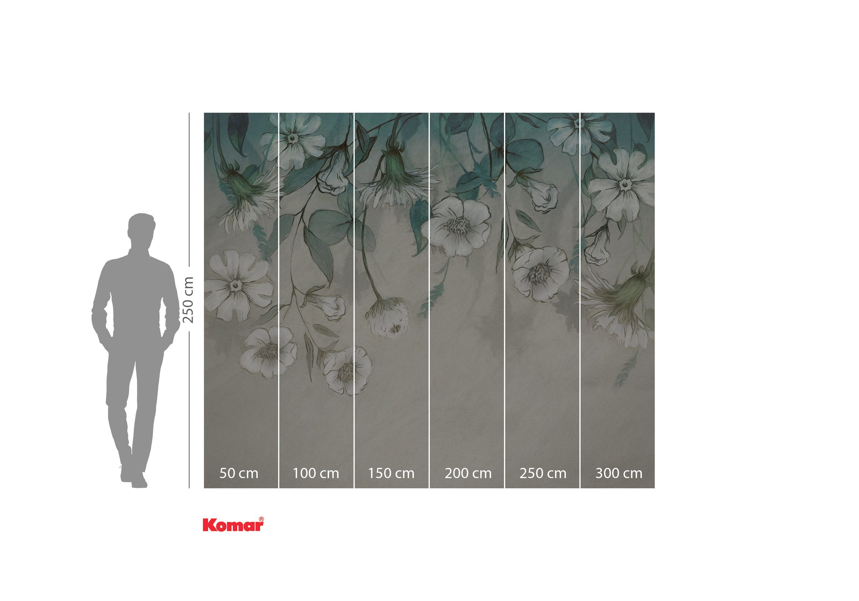 Komar Fotobehang Komar vlies fotobehang - I fiori - maat 300 x 250 cm (set)