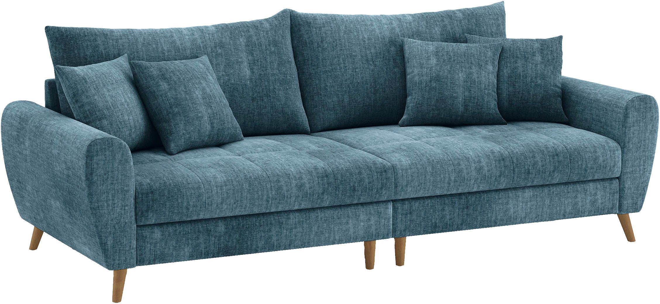 Mr. Couch Megabank Blackburn II Optioneel met koudschuimvering tot 140 kg belastbaar blauw, xxl banken