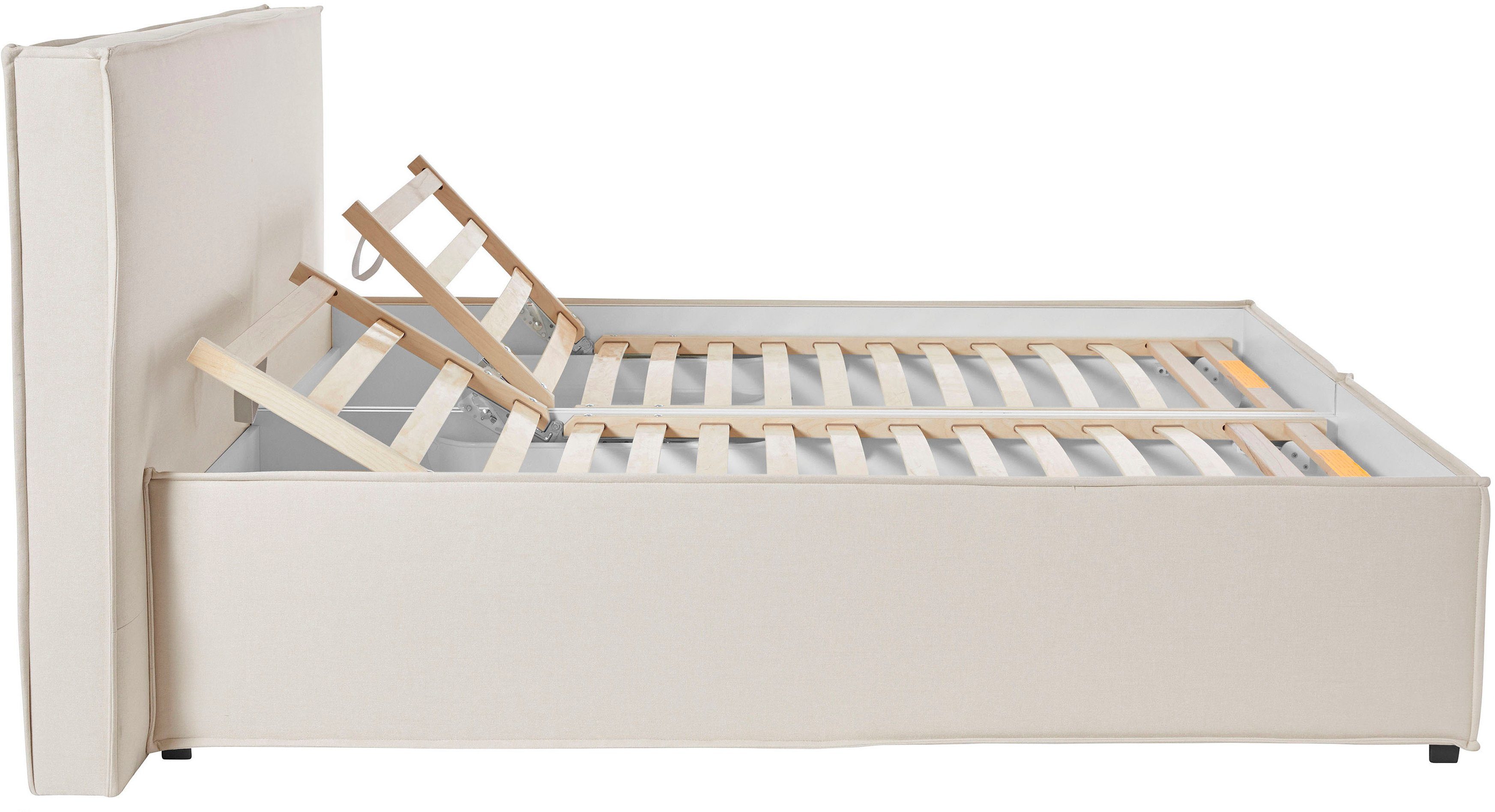 LeGer Home by Lena Gercke Gestoffeerd bed Isaline naar keuze zonder matras of met 3 matrassoorten, hoofdbordhoogte 107 cm