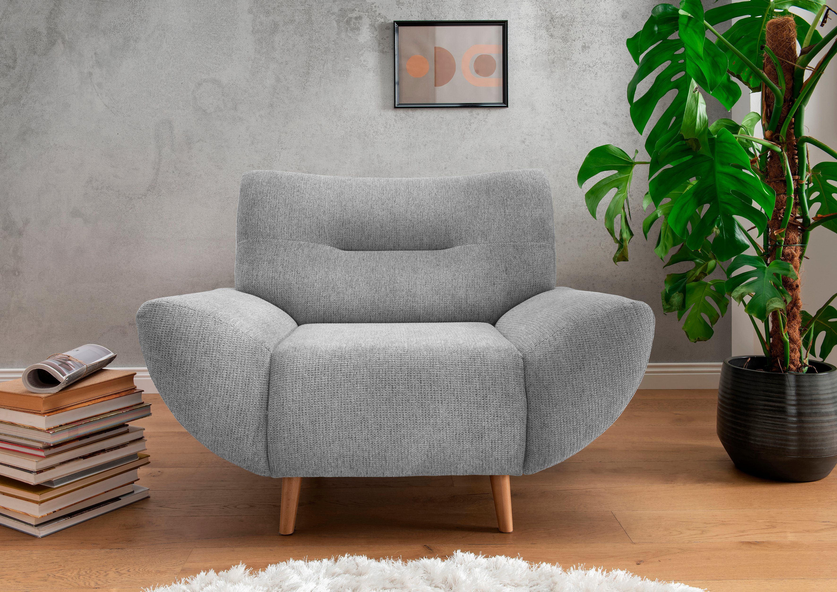 INOSIGN Fauteuil Drago vrij in de ruimte te plaatsen fauteuils zilver(kleur)