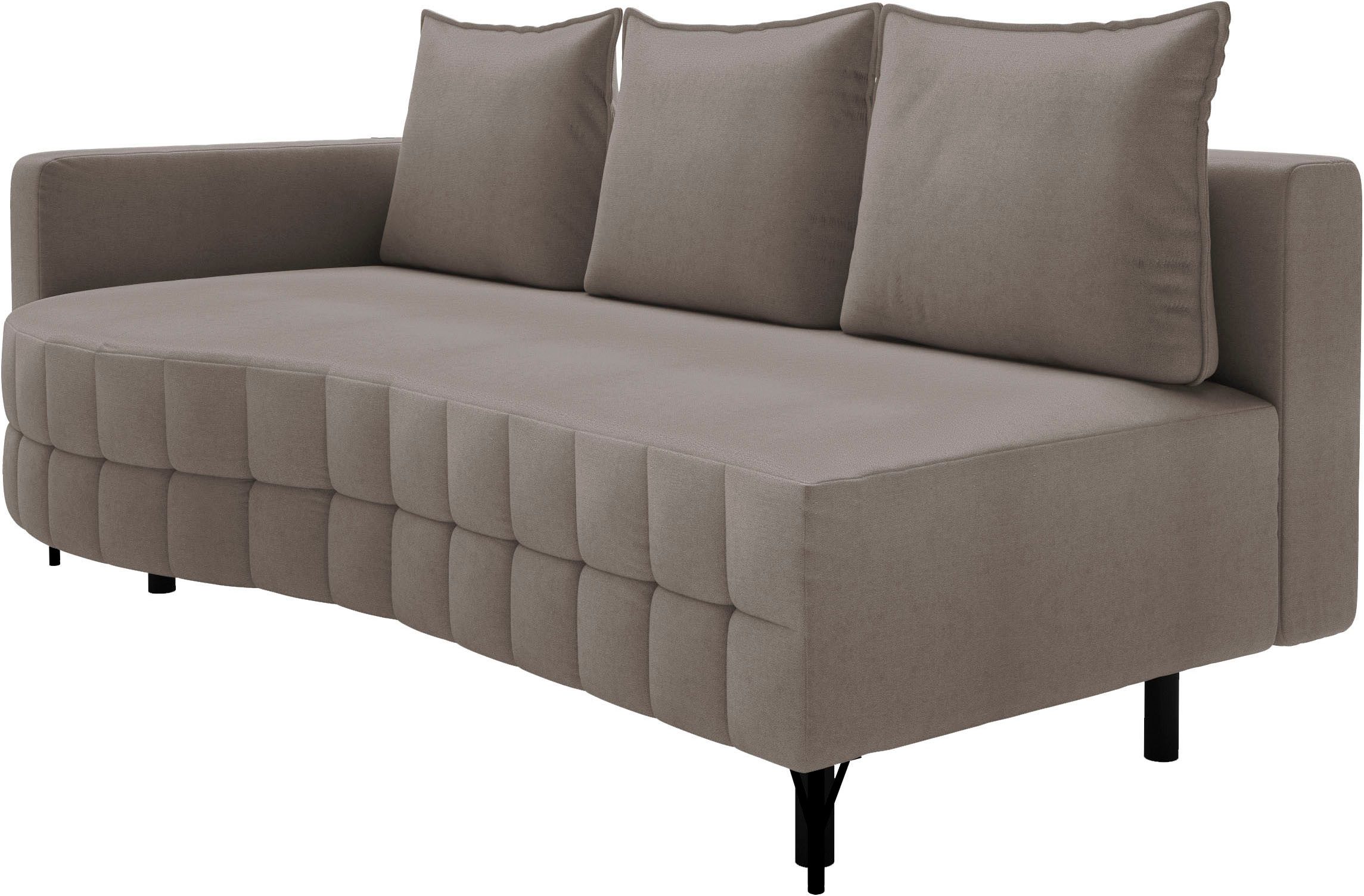 exxpo - sofa fashion Loungebank T wiggy slaapbank met bedfunctie en bedlade, comfortabele bonellvering, super zitcomfort, elegante vormtaal
