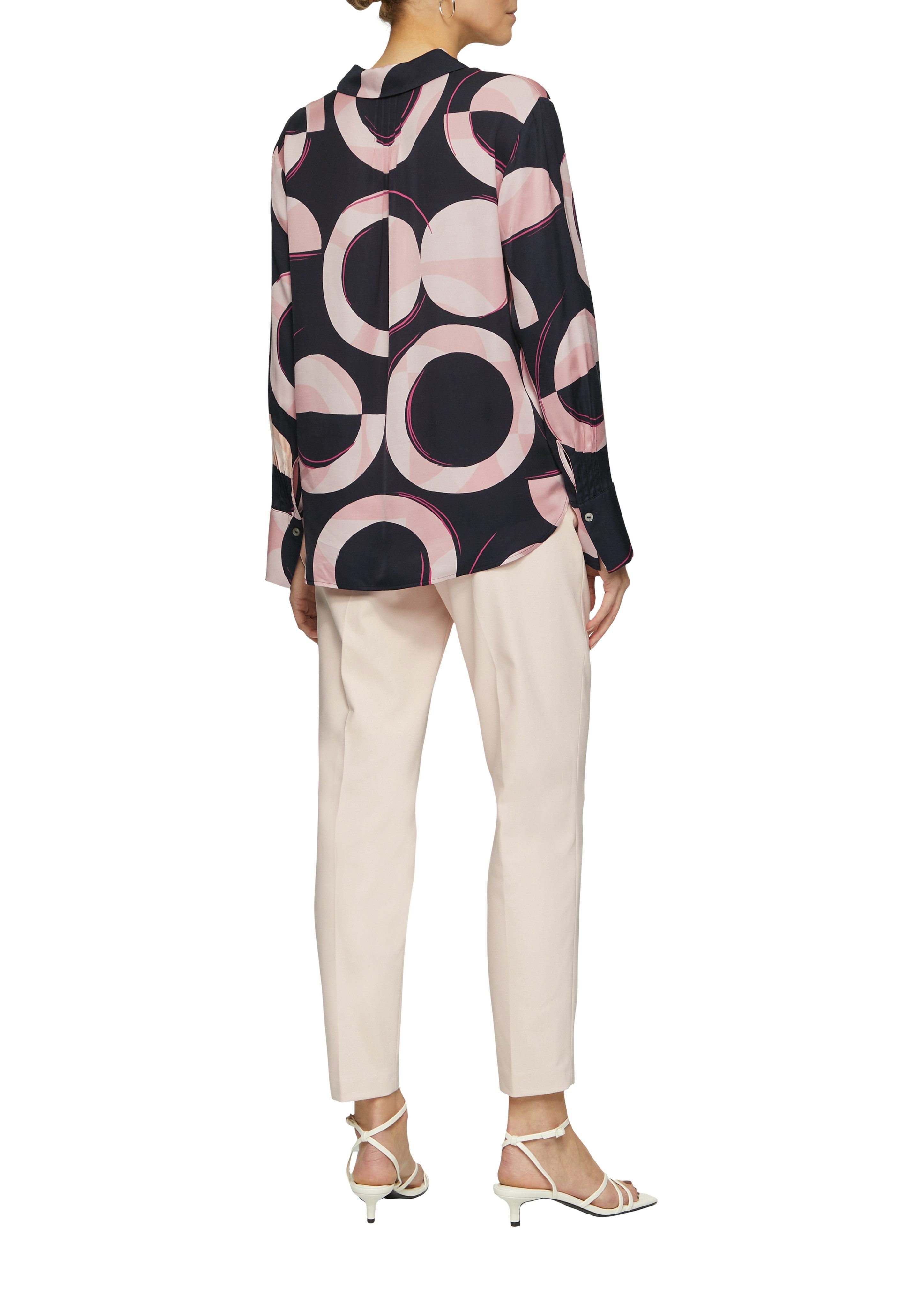 s.Oliver BLACK LABEL Blouse met lange mouwen met grafisch patroon