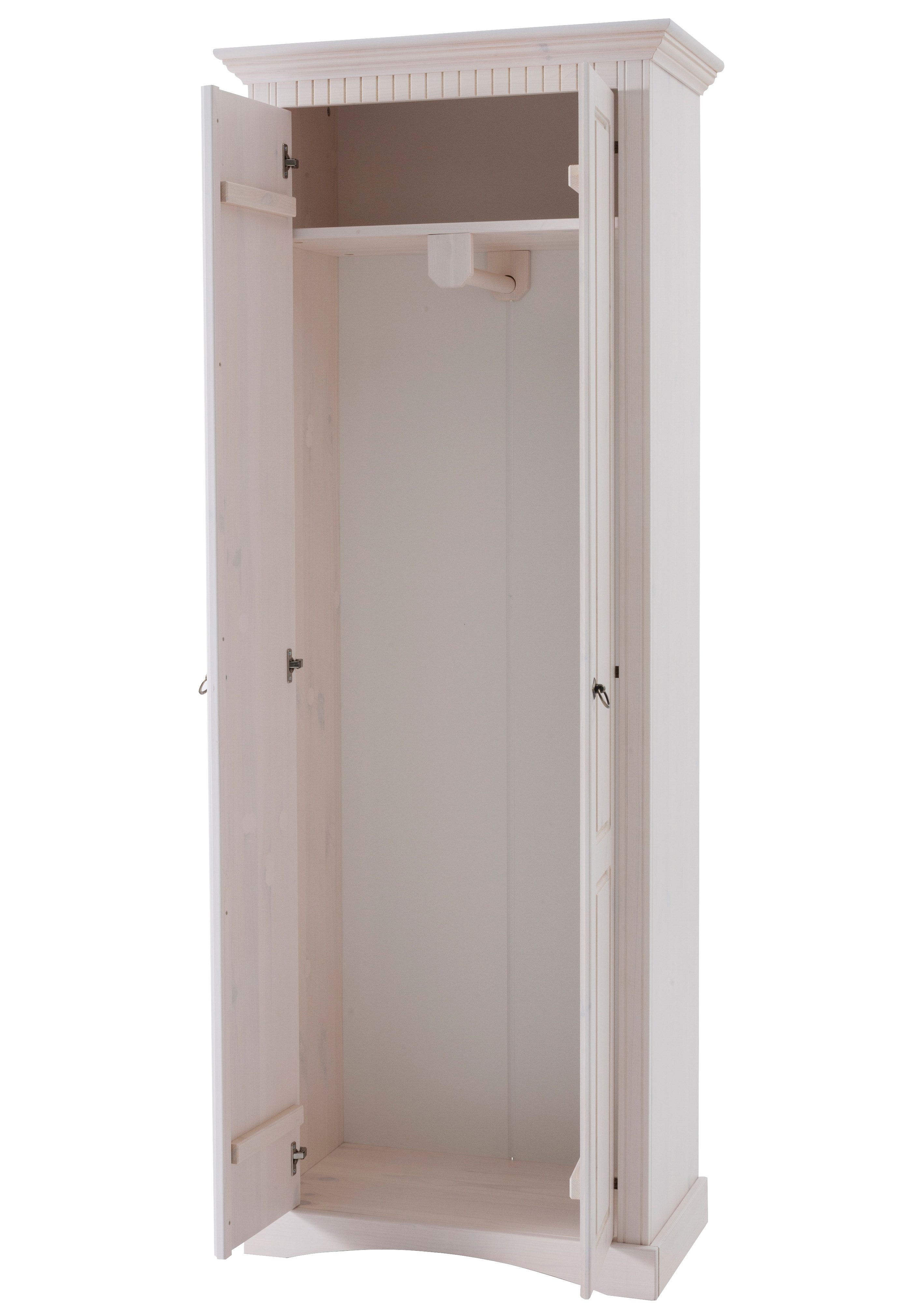 Home affaire Kledingkast Rustiek gemaakt van massief grenen, breedte 71 cm, met cassette-look