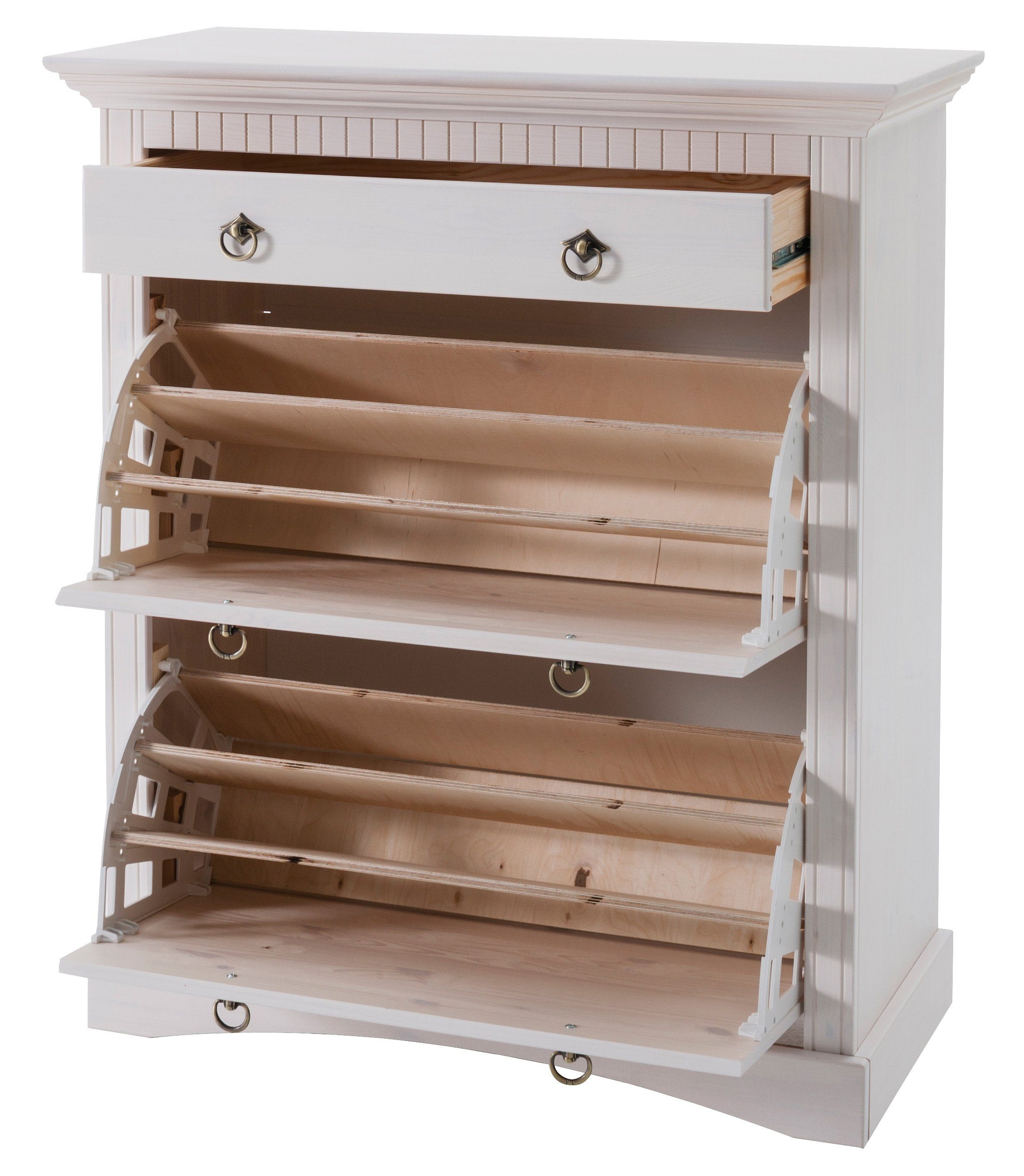Home affaire Schoenenkast Rustiek van massief grenen, breedte 84 cm, in paneel-look