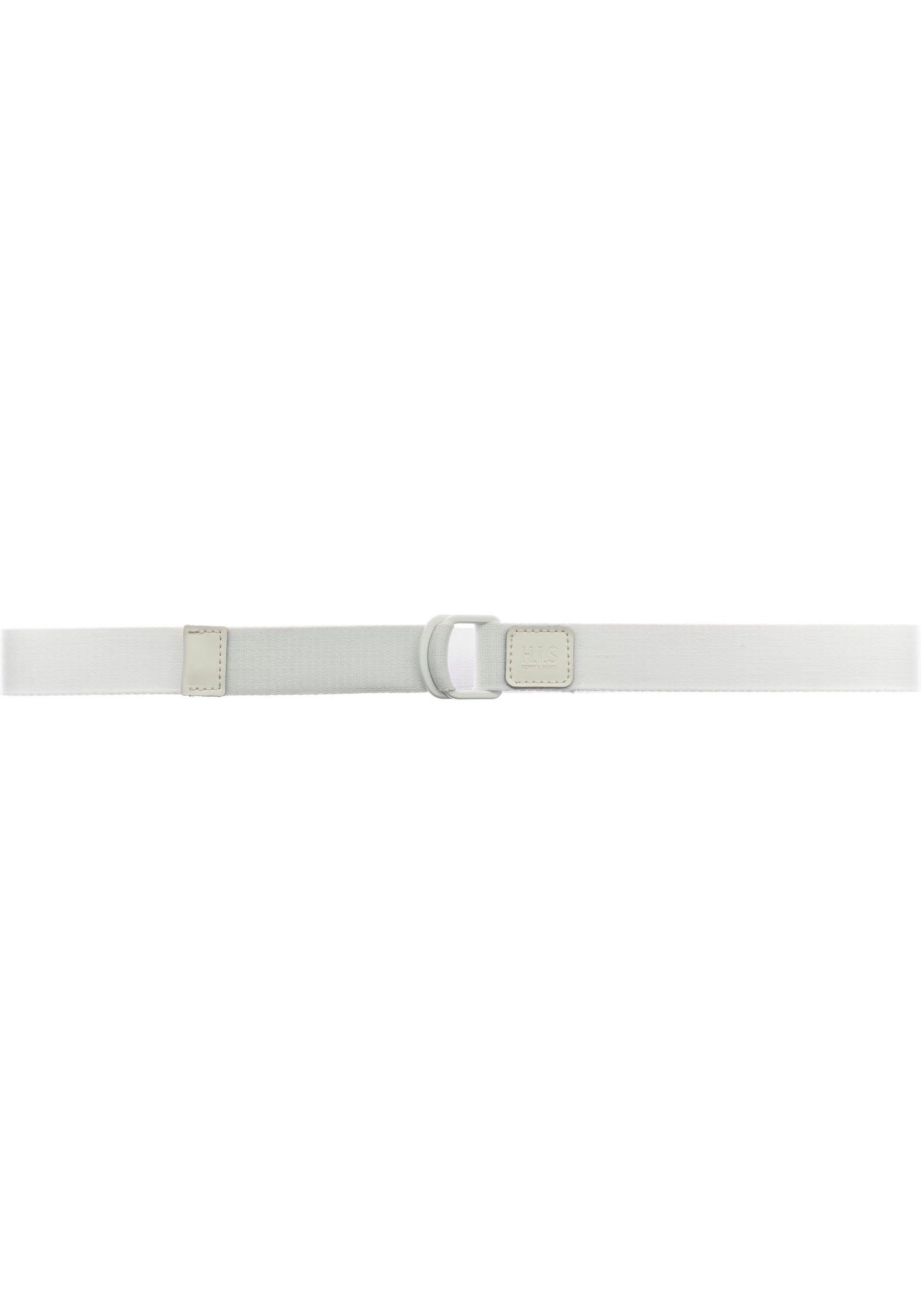 H.I.S Stoffen riem met d-ringen in wit