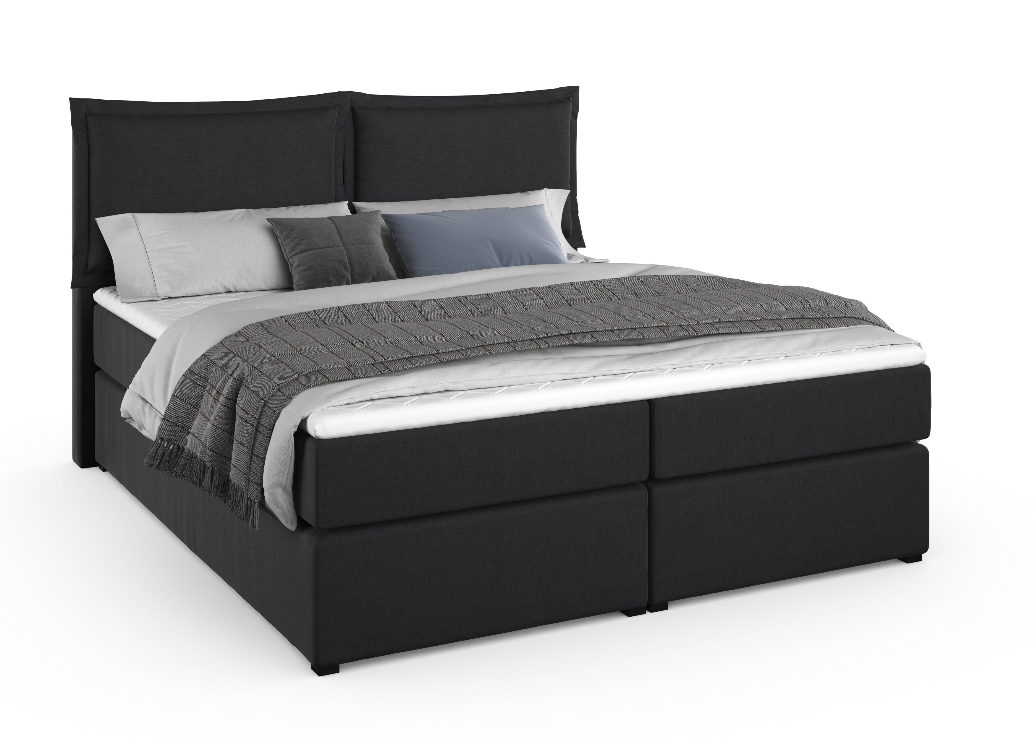 Home affaire Boxspring Lysann 5-voudig verstelbaar hoofdbord, in 4 breedten, 3 matrassoorten