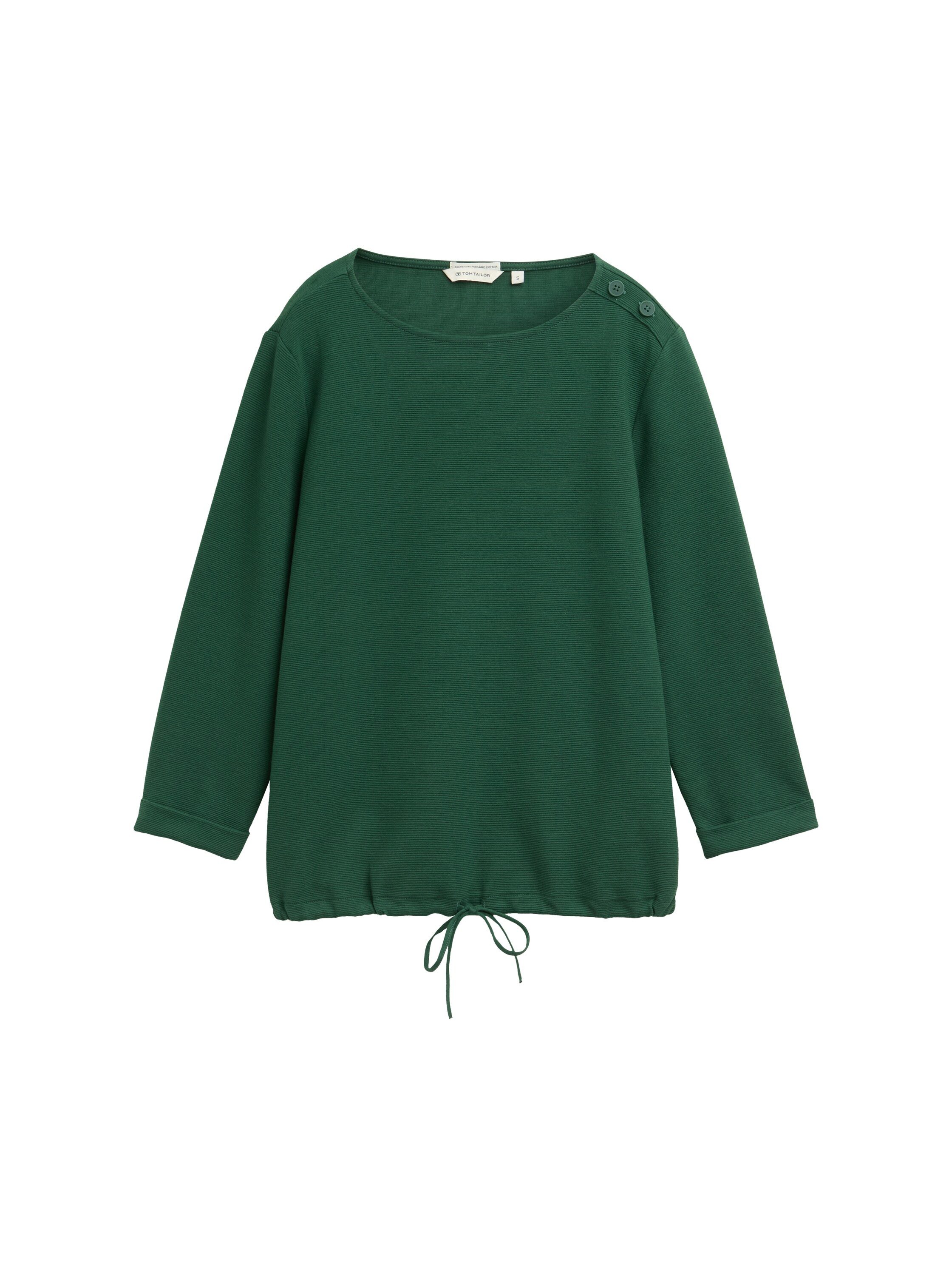 Tom Tailor Shirt met lange mouwen met knopen op de schouder