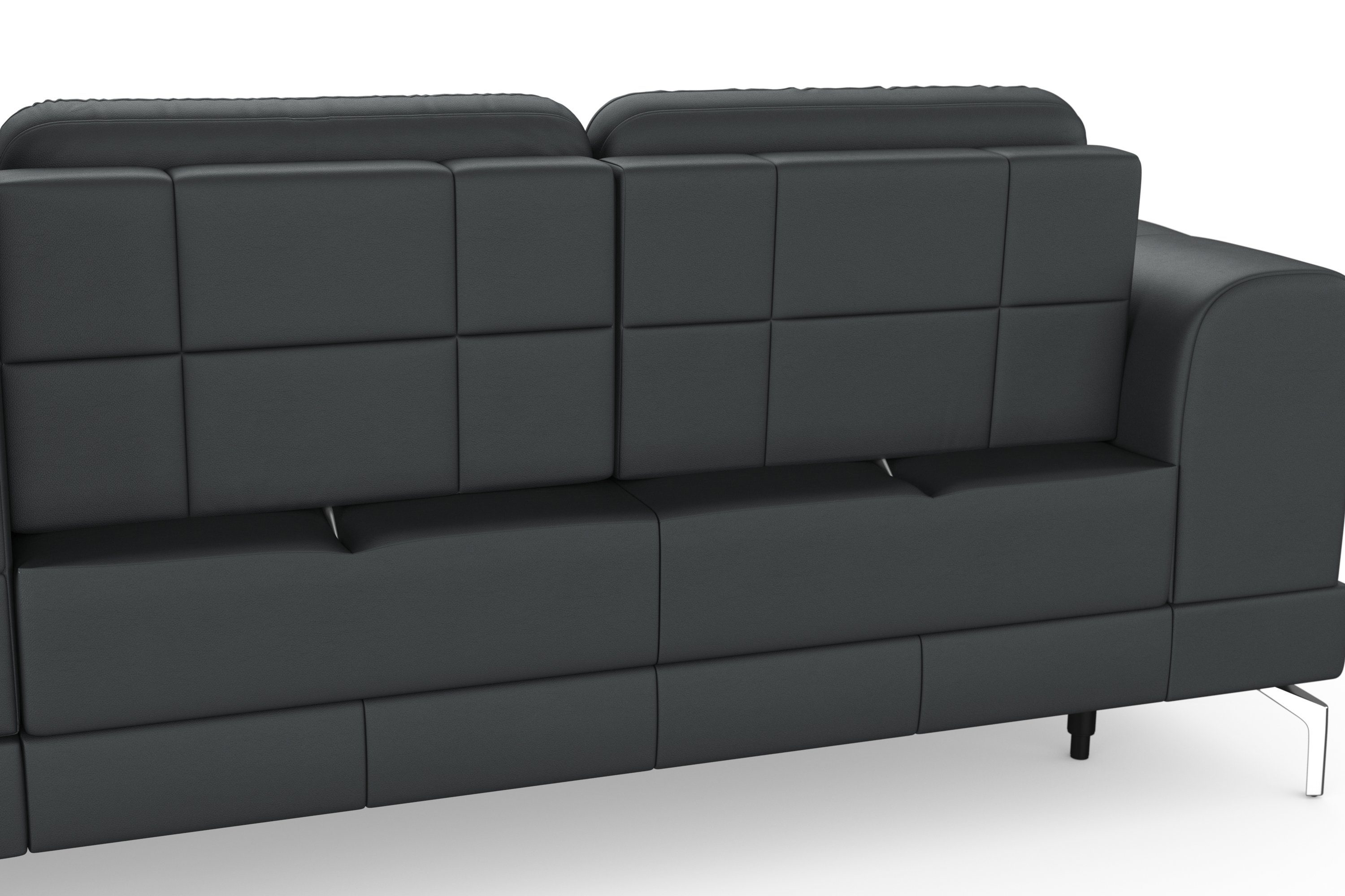 sit&more Hoekbank Bendigo L-vorm inclusief zitdiepteverstelling, bodemvrijheid 15 cm, 2 pootkleuren