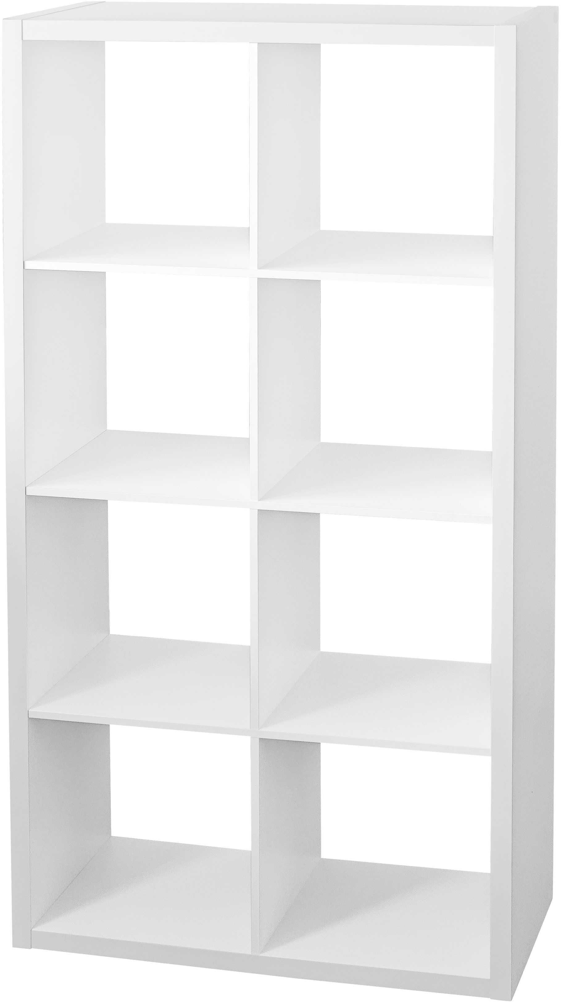 INOSIGN Boekenkast IZOLA, roomdivider, ordnerstelling, kubusrek, met 6 of 8 vakken, liggend en staand(b/d) 76x37 cm wandrekken wit