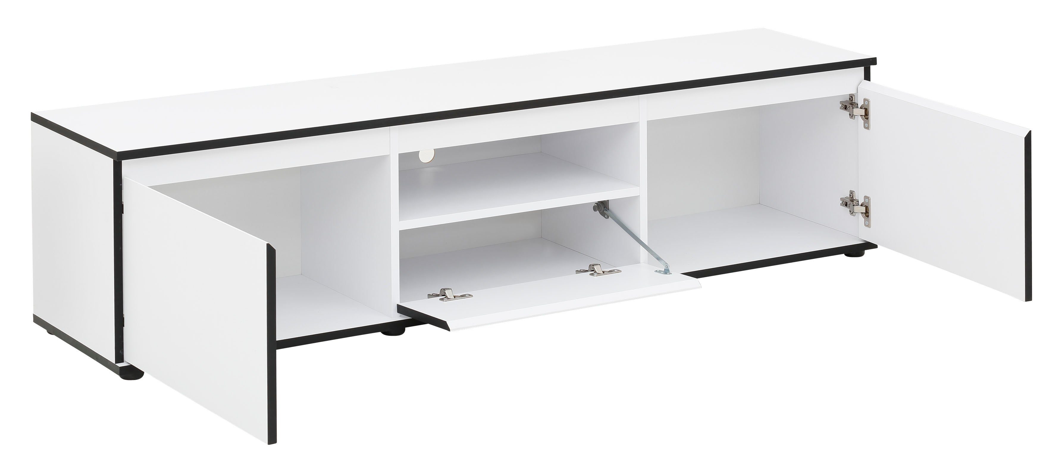 HELA Tv-meubel Ariana met schuinverwerkte verzonken grepen, breedte 160 cm
