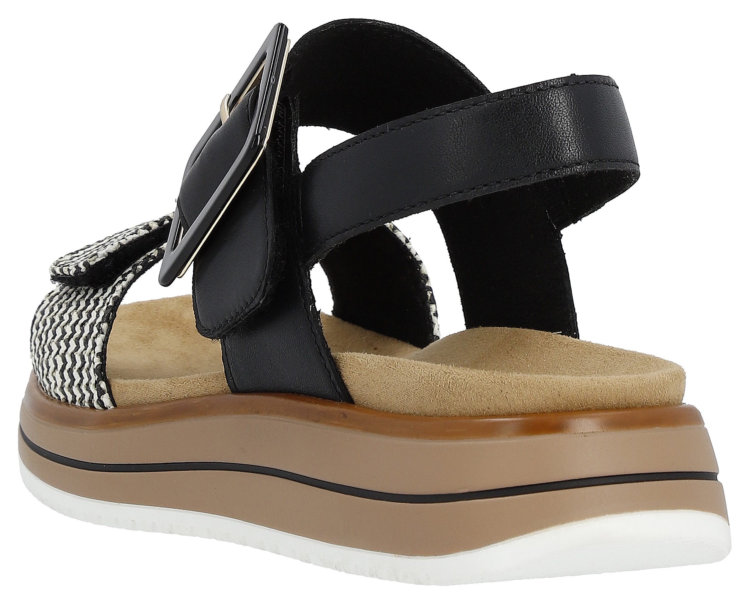 Remonte Sleehaksandaaltjes ELLE-Collection , zomerschoen, sandalen, comfortschoen met praktische klittenbandsluitingen