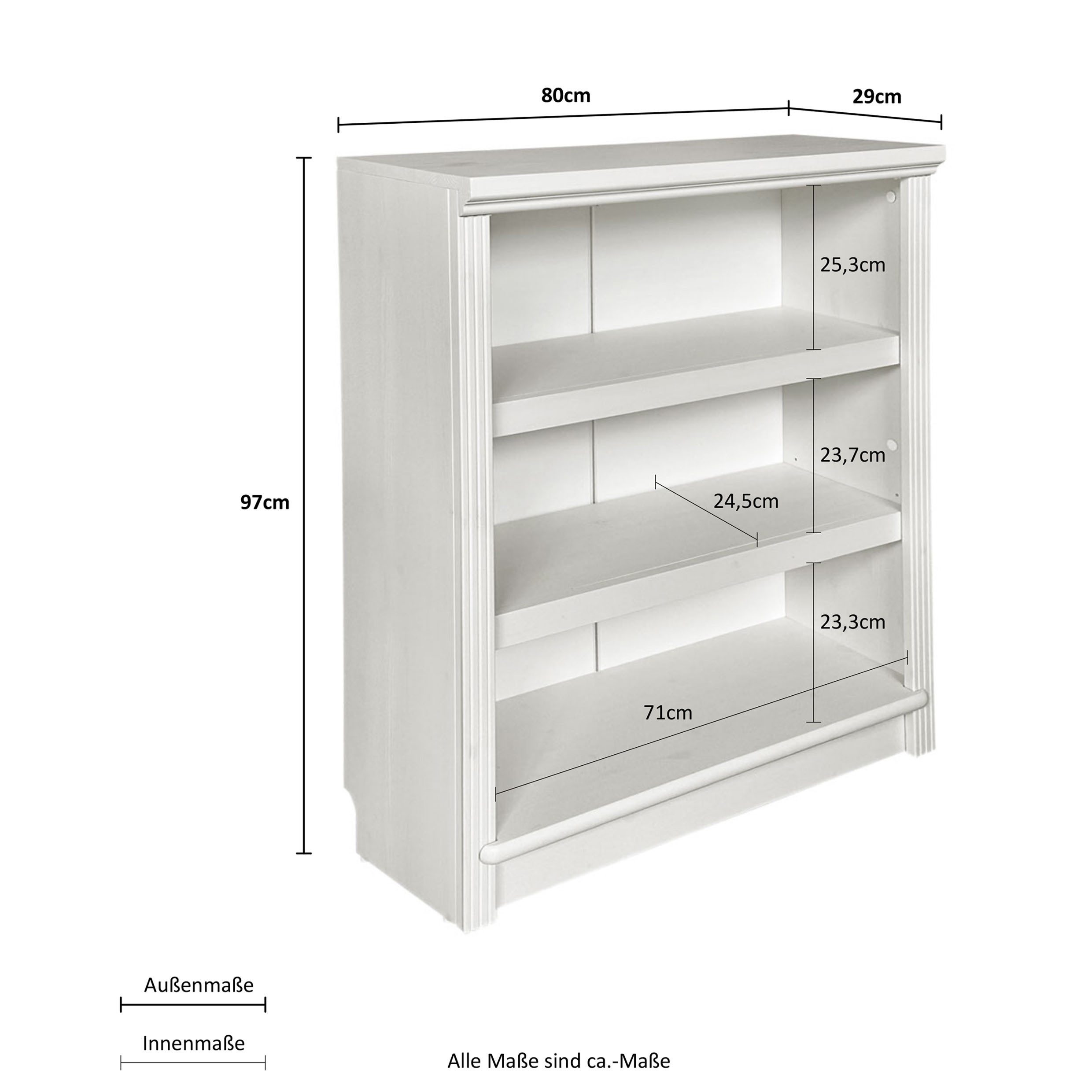 Home affaire Staand rek Soeren van massief grenen, in 2 breedten, diepte 29 cm