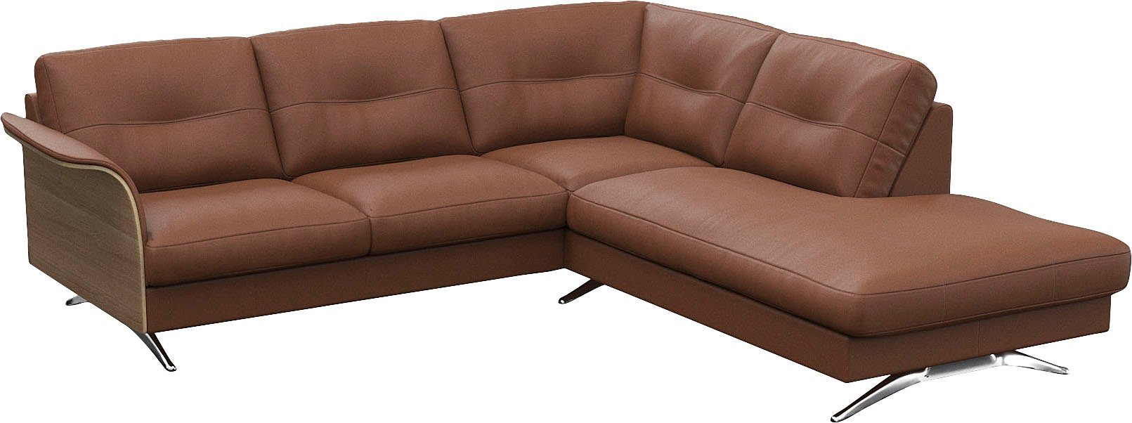 FLEXLUX Hoekbank Glow, super comfortabel door hoogwaardige zitconstructie met binnenvering, L-vorm