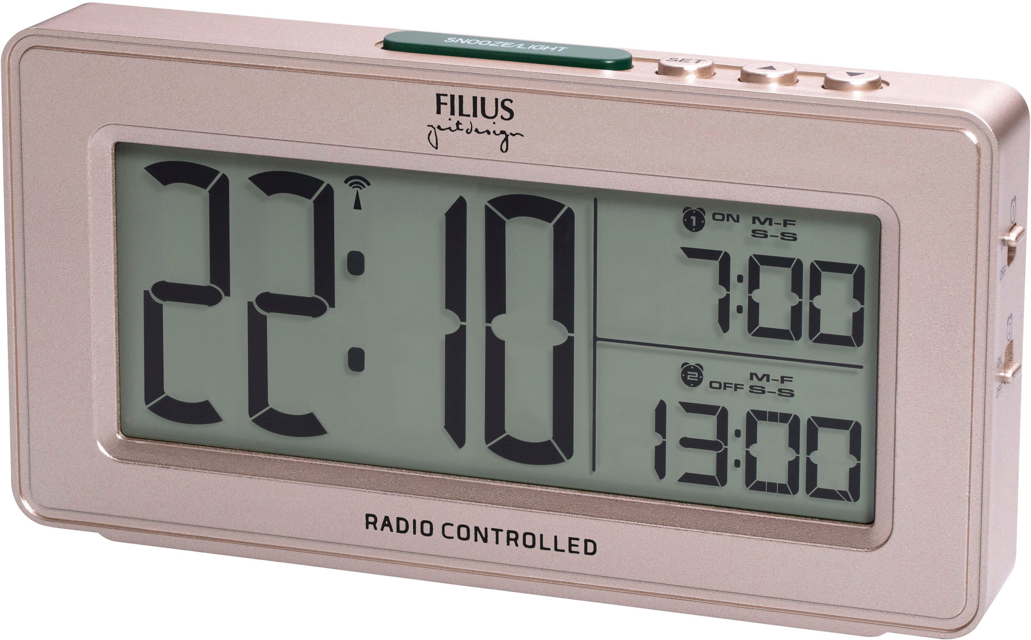 FILIUS zeitdesign Radiografische wekker 0532-18 wekkers goud