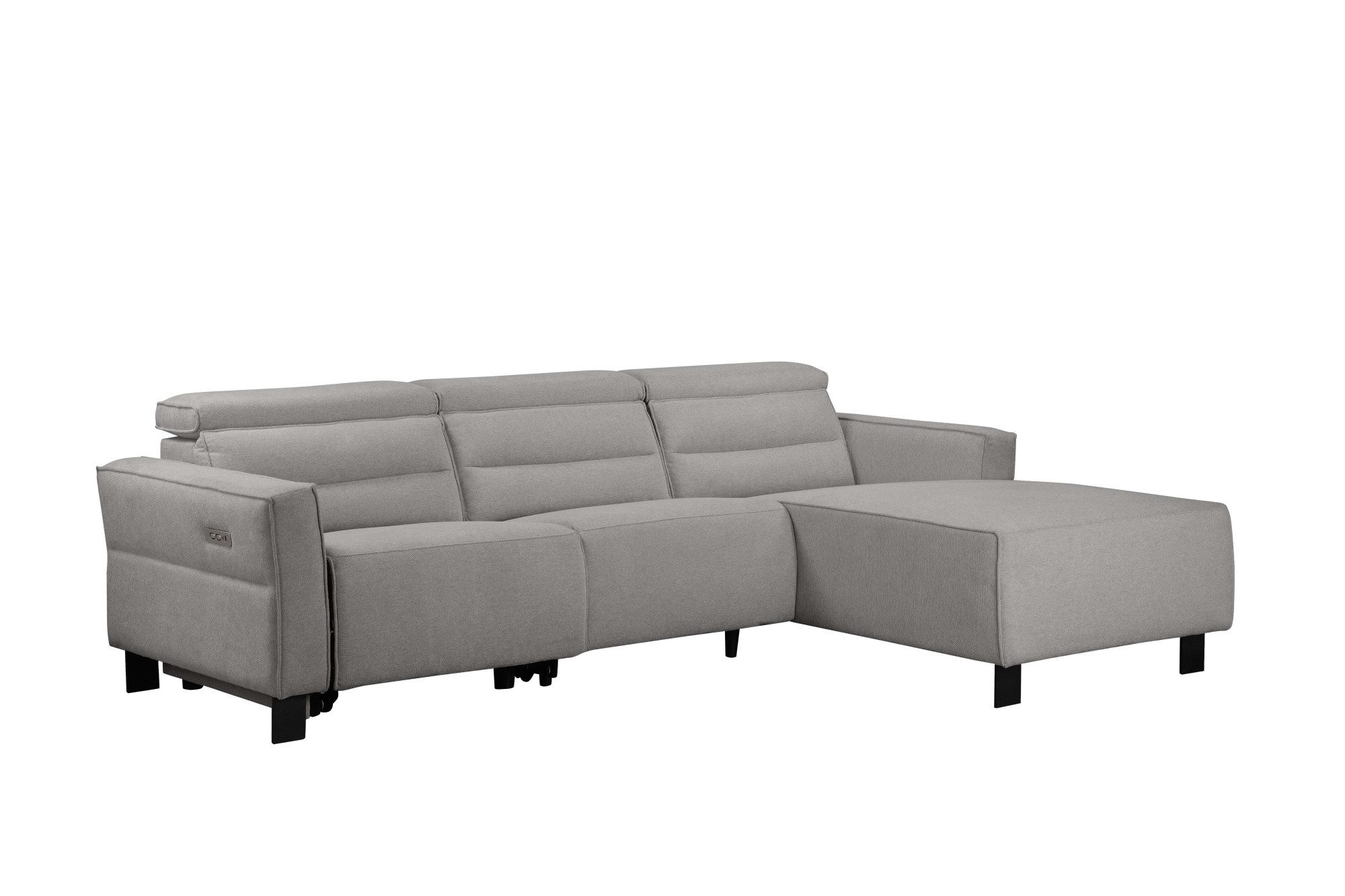 Places of Style Hoekbank Carpari, L-vorm, 263 cm, handmatige of elektrische relaxfunctie