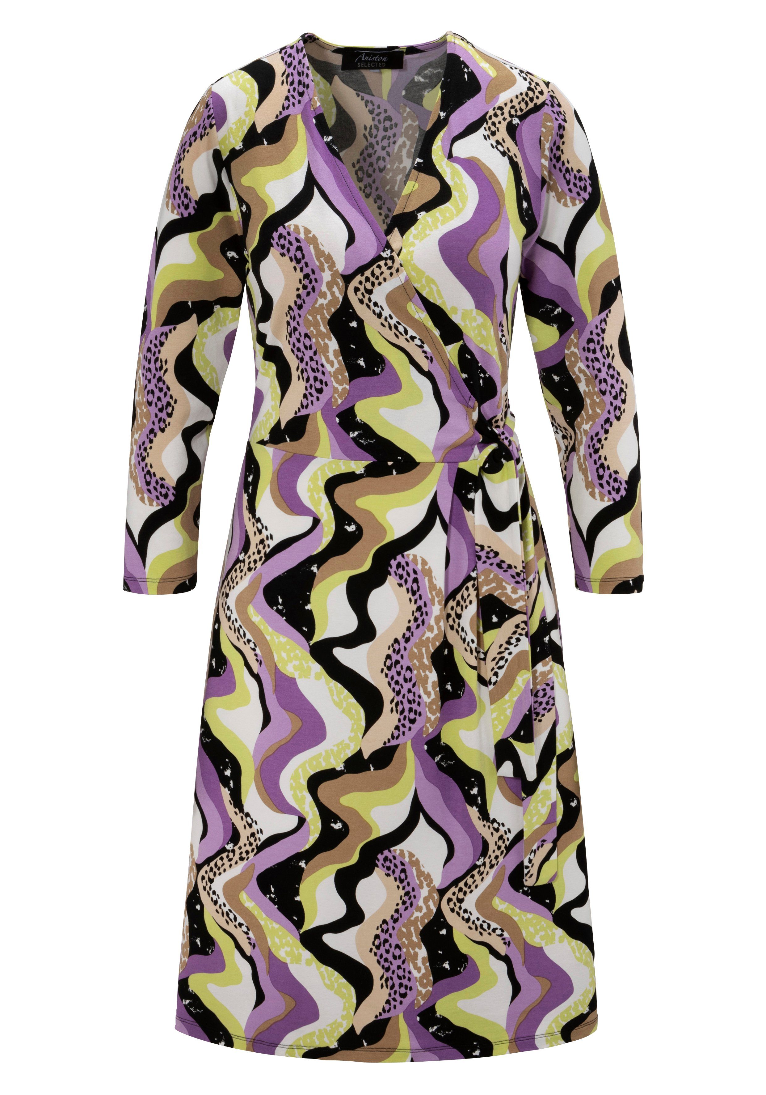 Aniston SELECTED Jerseyjurk met striklint in de taille