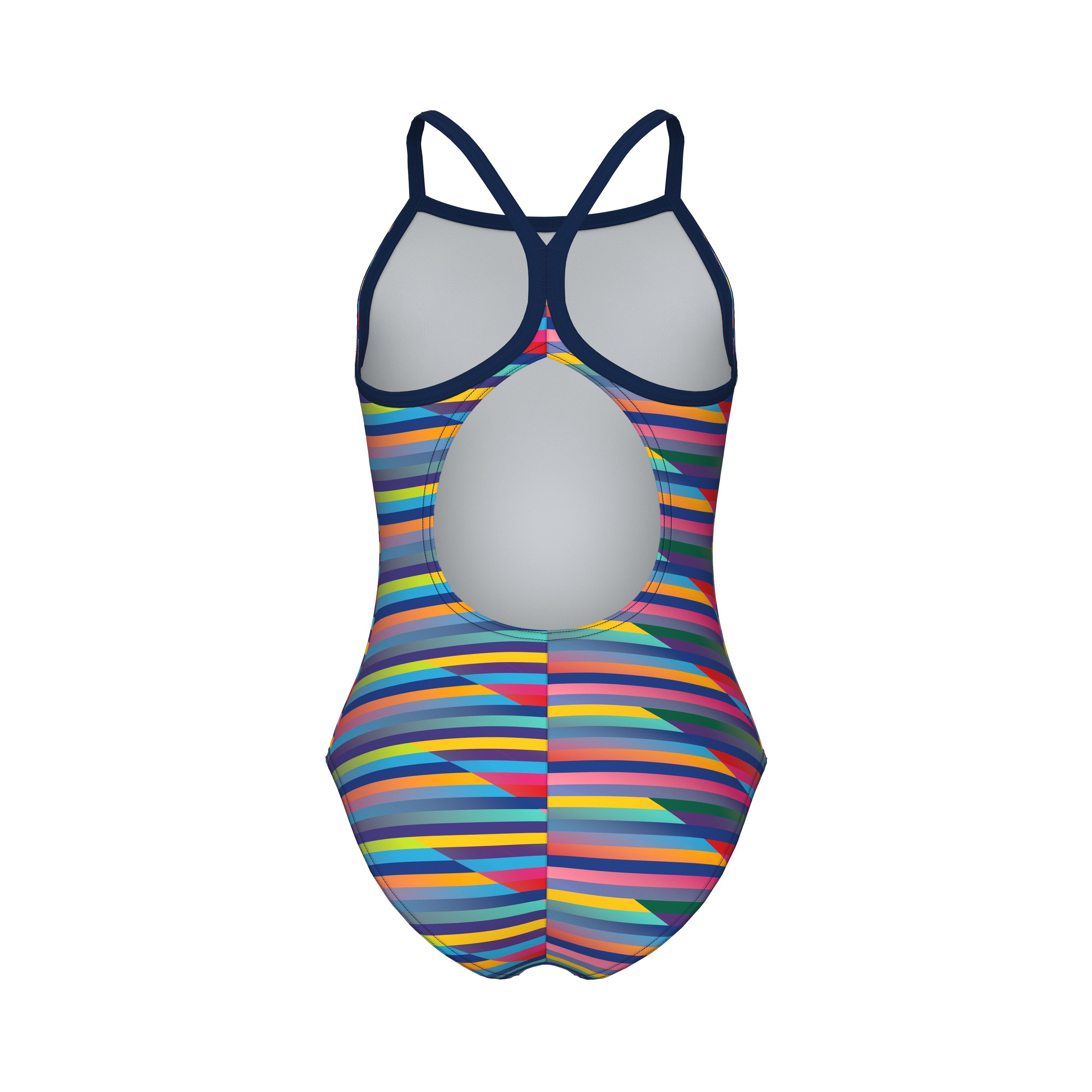 Arena Badpak Performance meisjes racing stripe light drop rug zwempak