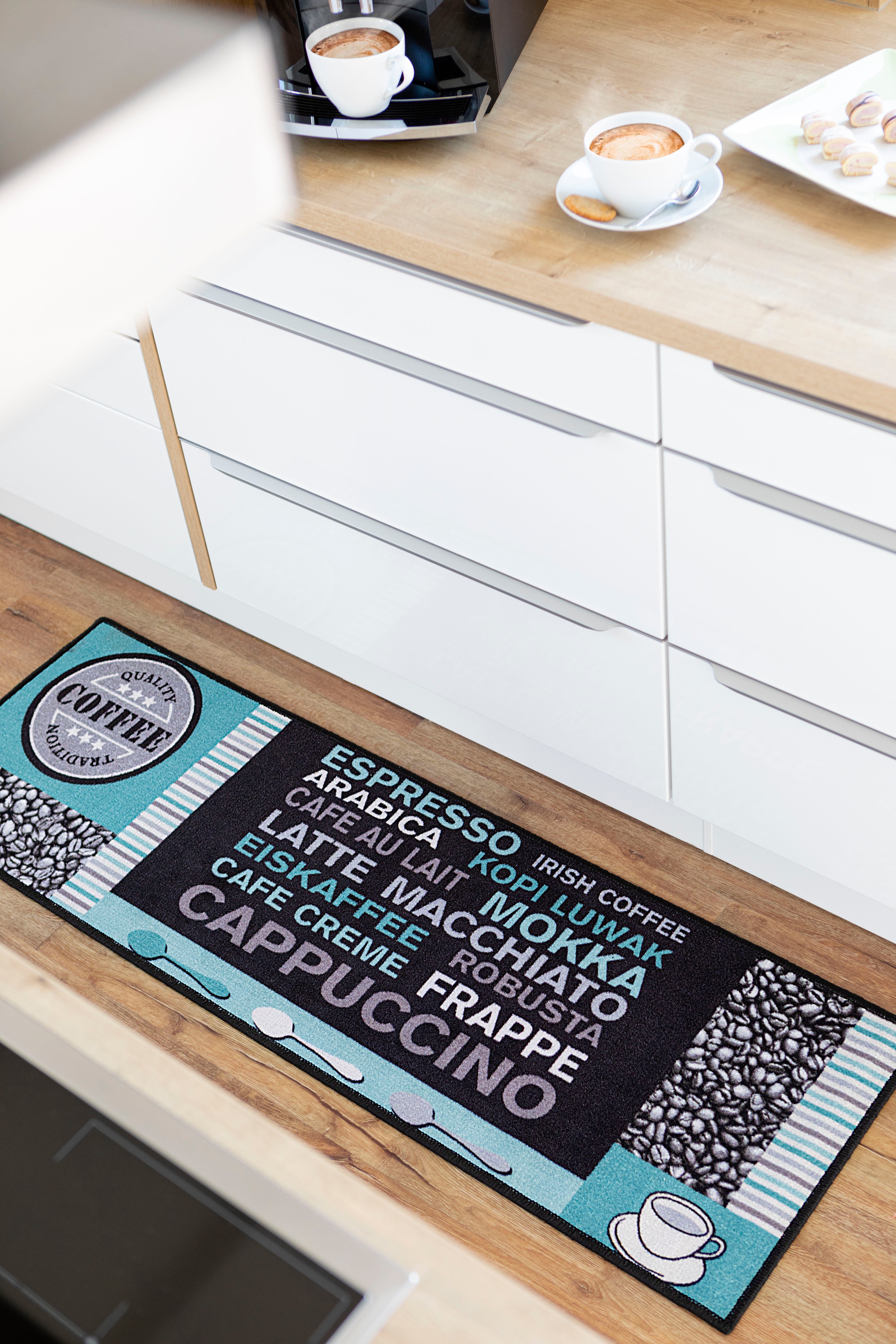 Andiamo Keukenloper Café crème Motief koffie, met een opschrift, afm. 50x150 cm, keuken