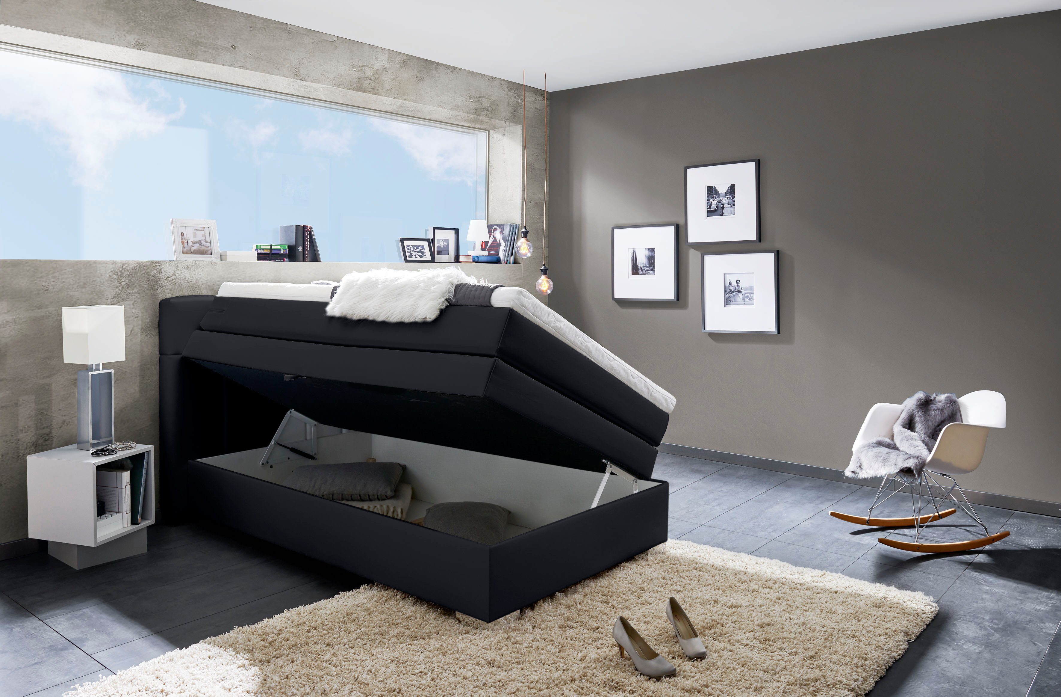 INOSIGN Boxspring Airdrie inclusief bedkist en topper