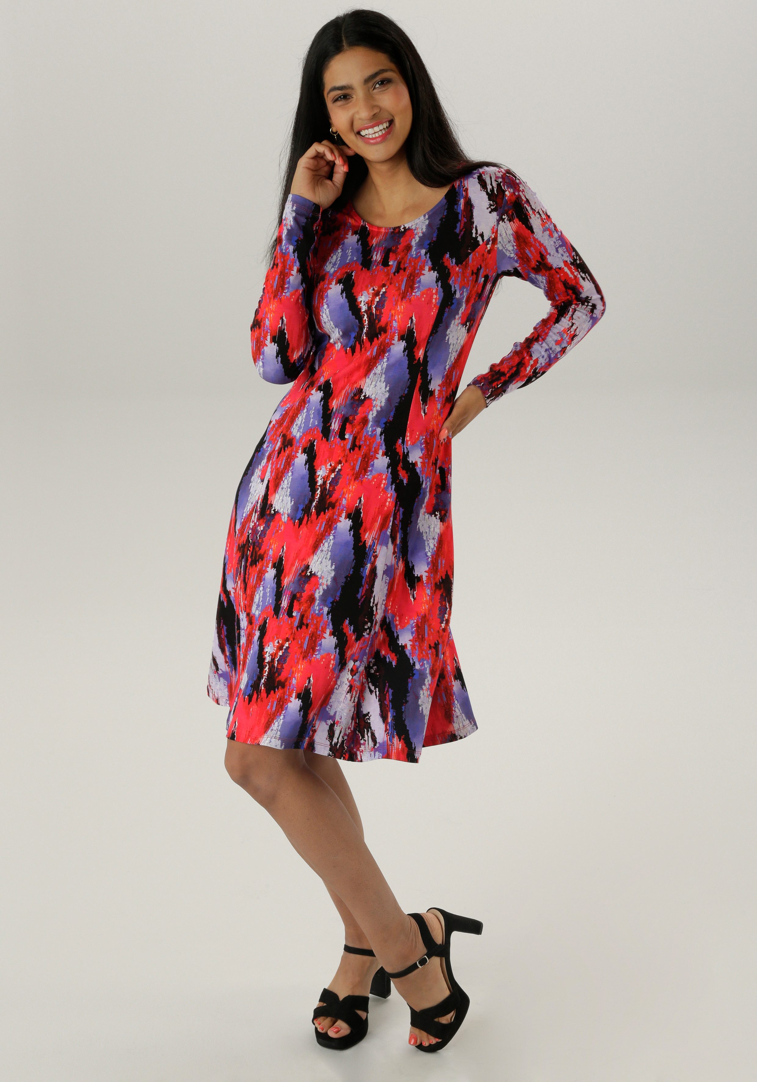 Aniston SELECTED Jerseyjurk in moderne en abstracte kleurverloop - nieuwe collectie