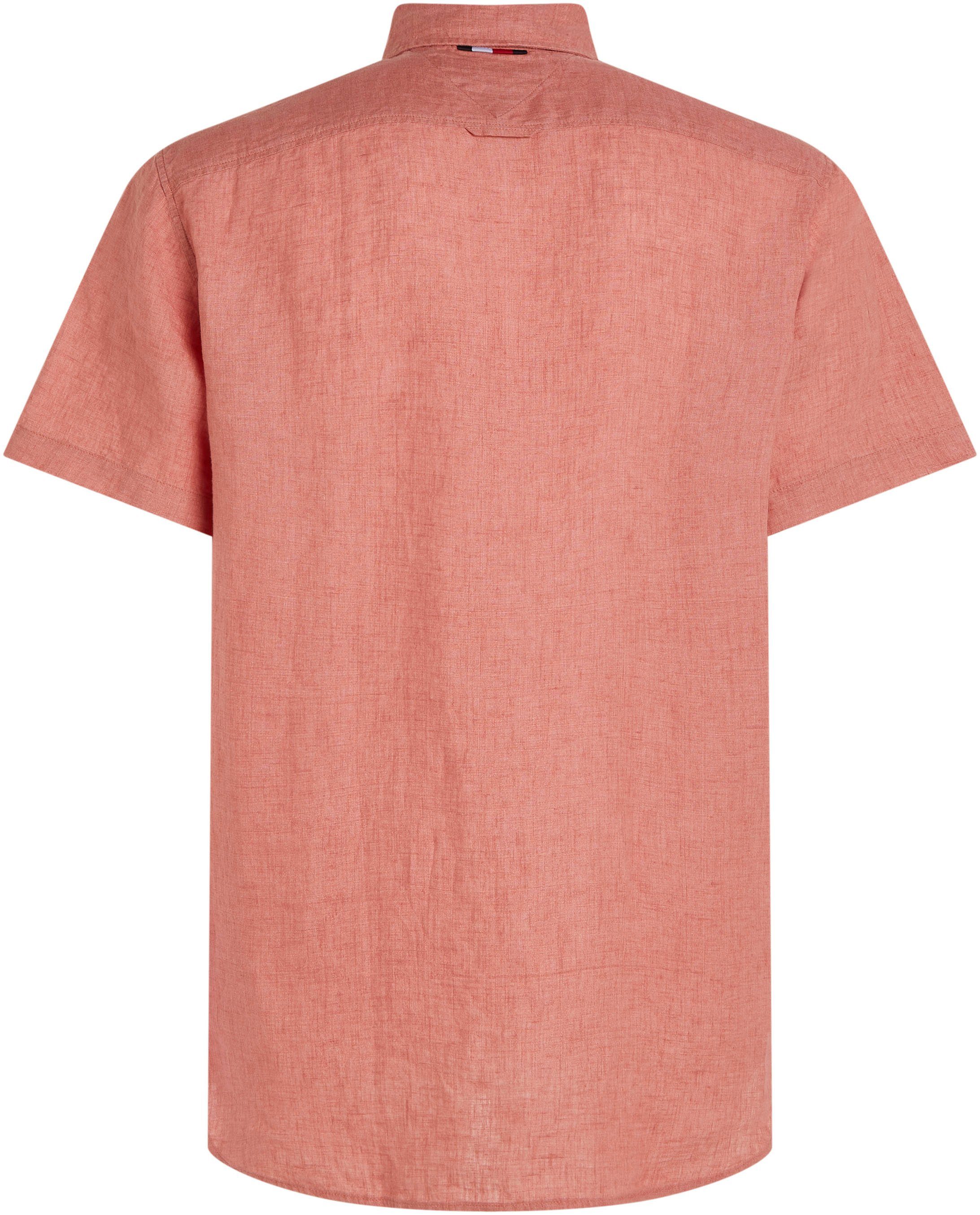 Tommy Hilfiger Overhemd met korte mouwen PIGMENT DYED LINEN RF SHIRT