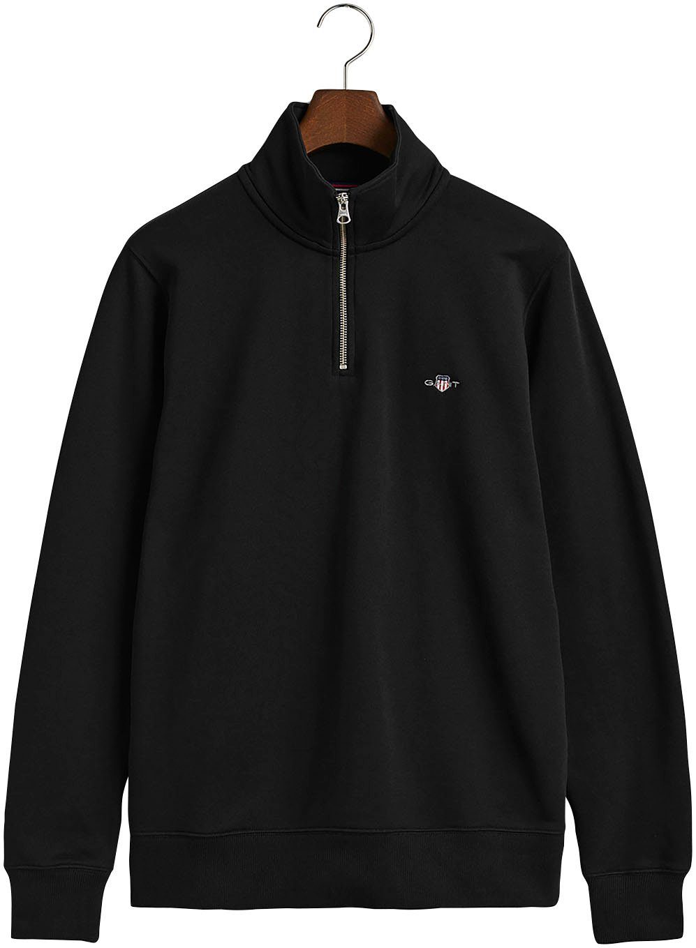 Gant Sweatshirt REG SHIELD HALF ZIP SWEAT met logoborduursel op borsthoogte