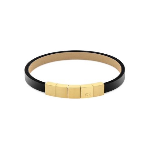 NU 20% KORTING: Calvin Klein Leren armband Sieraden cadeau Minimalistic Squares, 35000490, 35000491