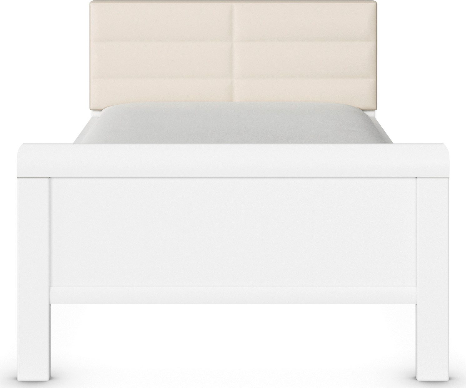 rauch Bed Eenpersoons Stollenbed EVELYN in comfortabele hoogte met gestoffeerd hoofdeinde in elegante stijl made in germany