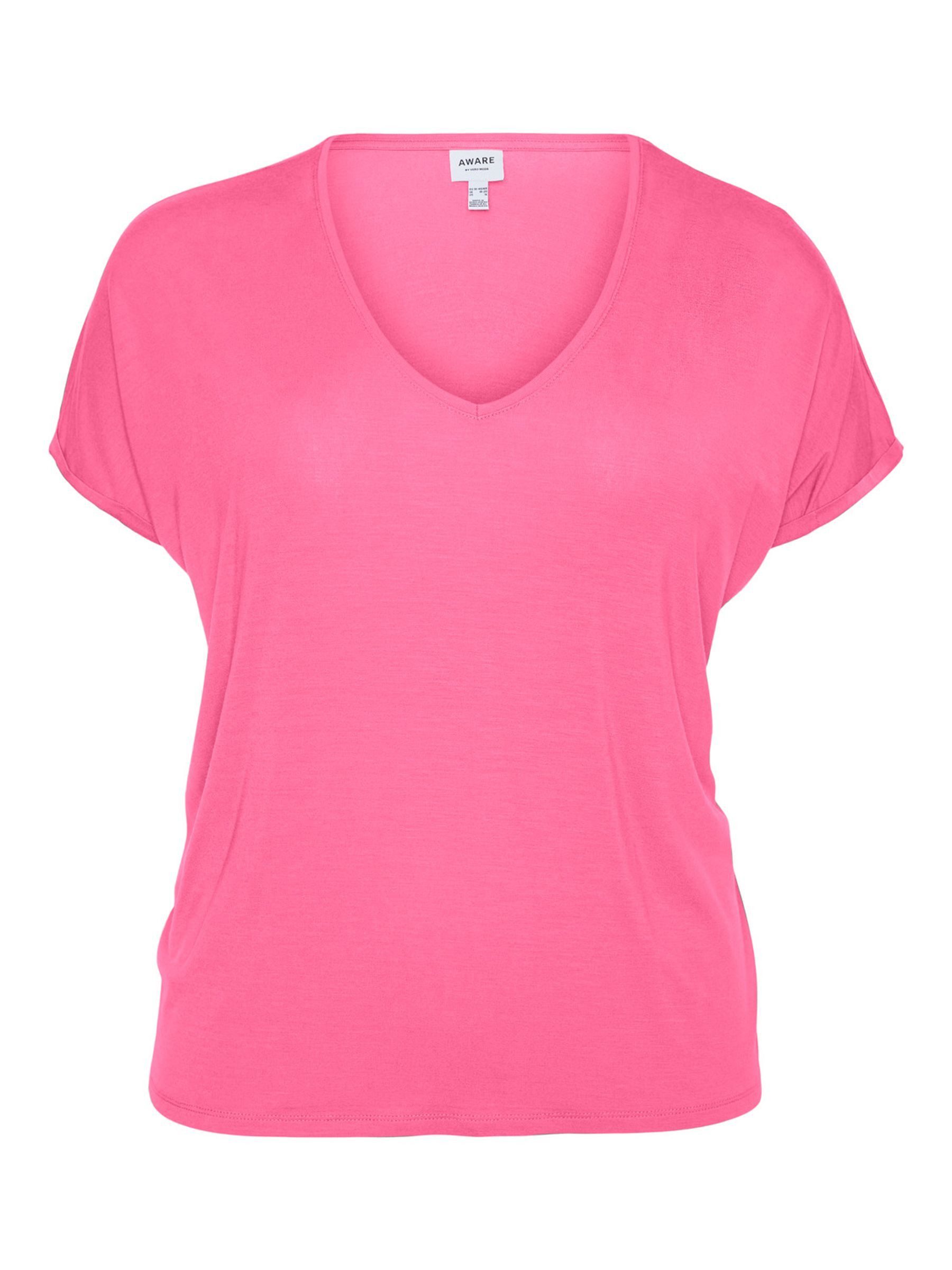 Vero Moda Curve Shirt met V-hals VMAYA SS V-NECK TEE VMA NOOS CURVE