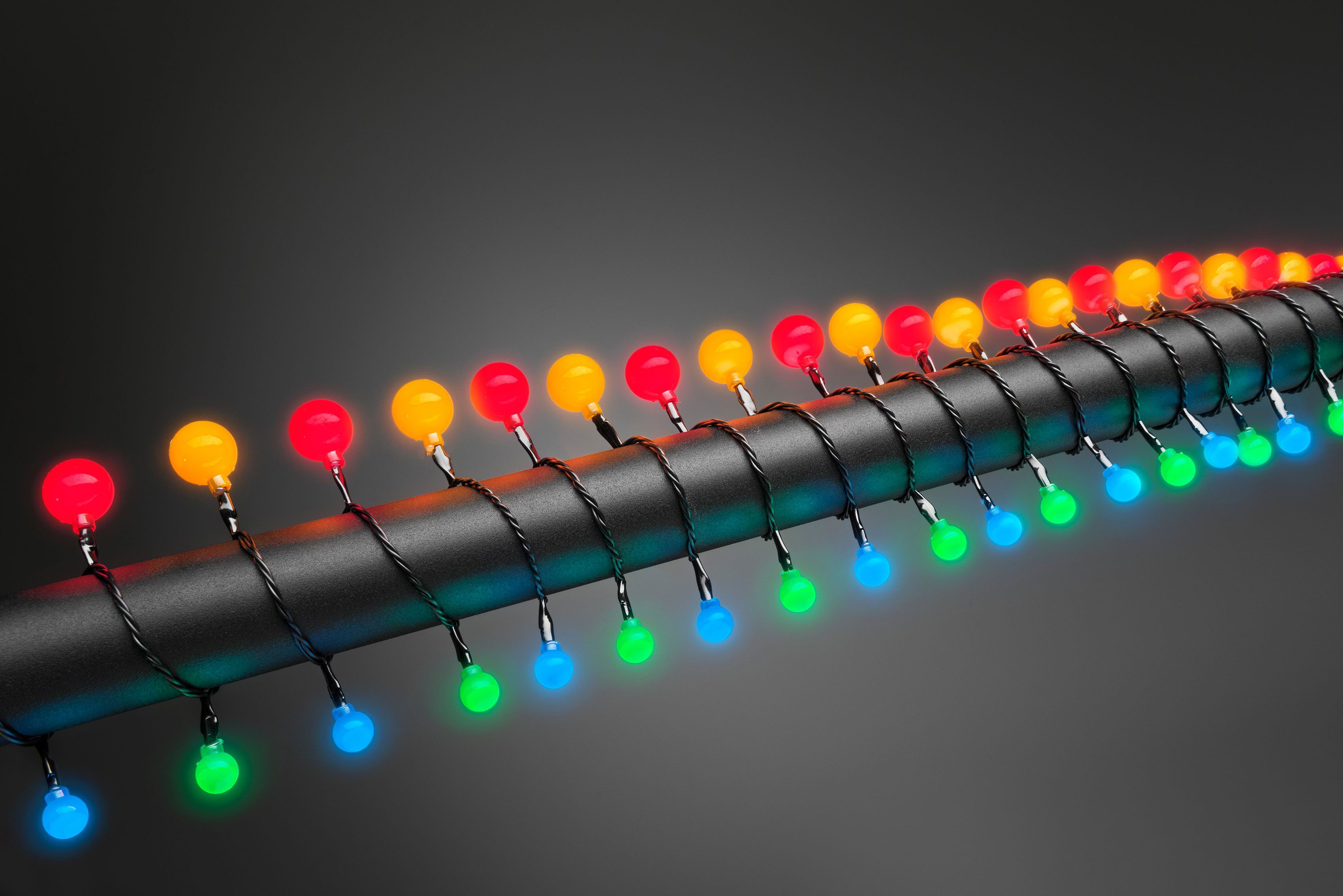 Motief lichtketting Bollen Buiten Werkt op het lichtnet LED RGB Verlichte lengte: 6.32 m Konstsmide 