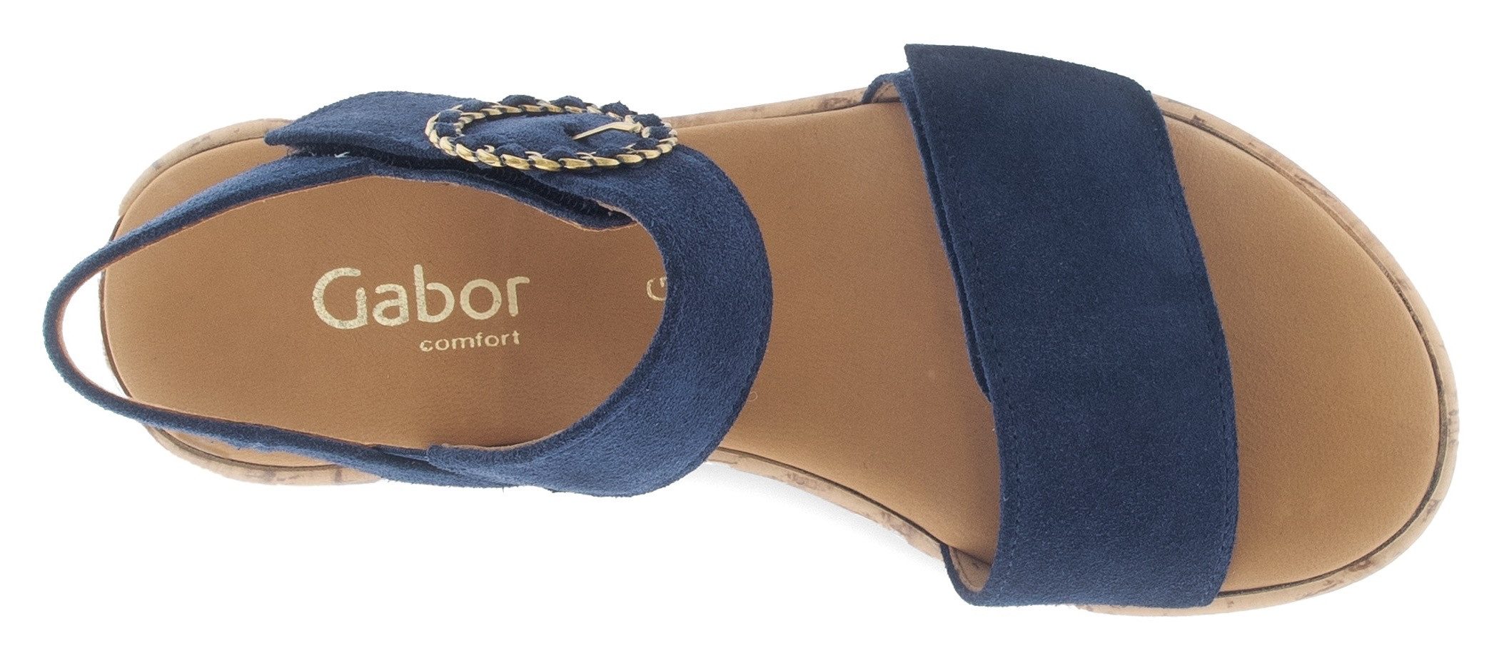 Gabor Sleehaksandaaltjes Rhodos , riemchensandaal, comfort-schoen, zomerschoen met mooie sierspeld