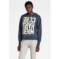 g-star raw sweatshirt hard core denim loose hooded sweatshirt met grafische print voor blauw