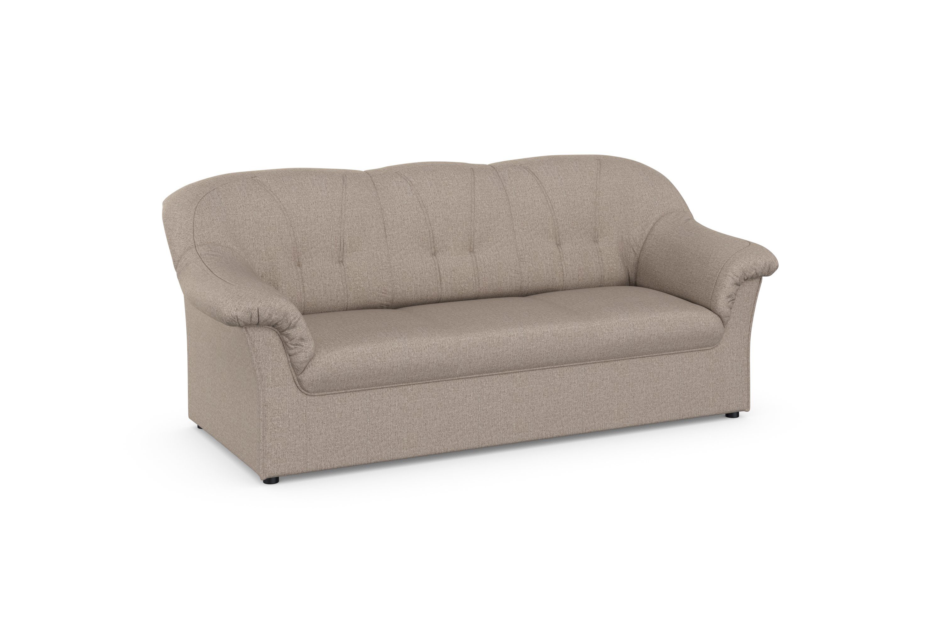 DOMO collection 3-zitsbank Pegnitz voor kleine ruimtes, breedte 185cm tijdloos, elegante armleuningen, comfortabel